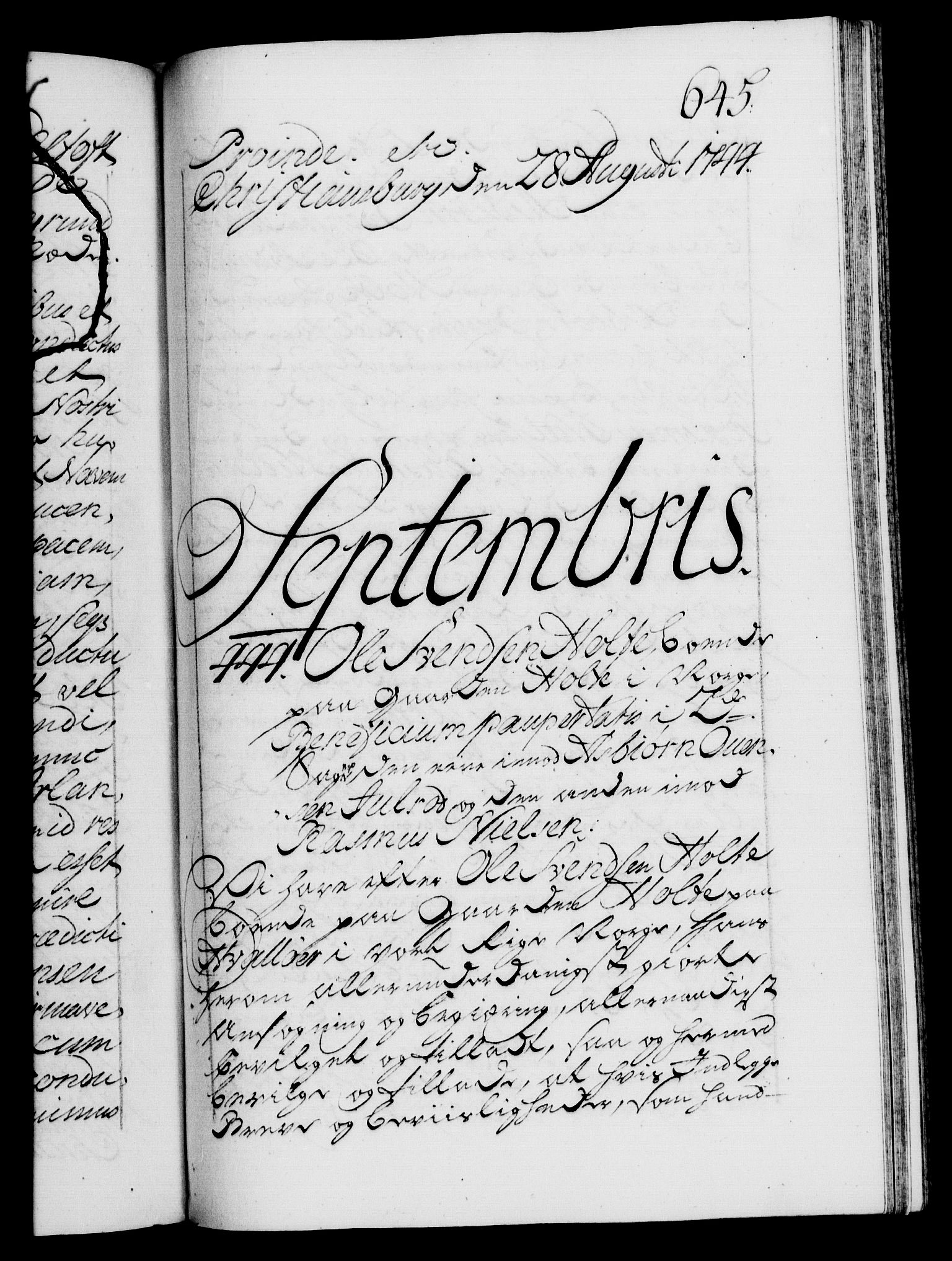 Danske Kanselli 1572-1799, RA/EA-3023/F/Fc/Fca/Fcaa/L0033: Norske registre, 1743-1744, s. 645a