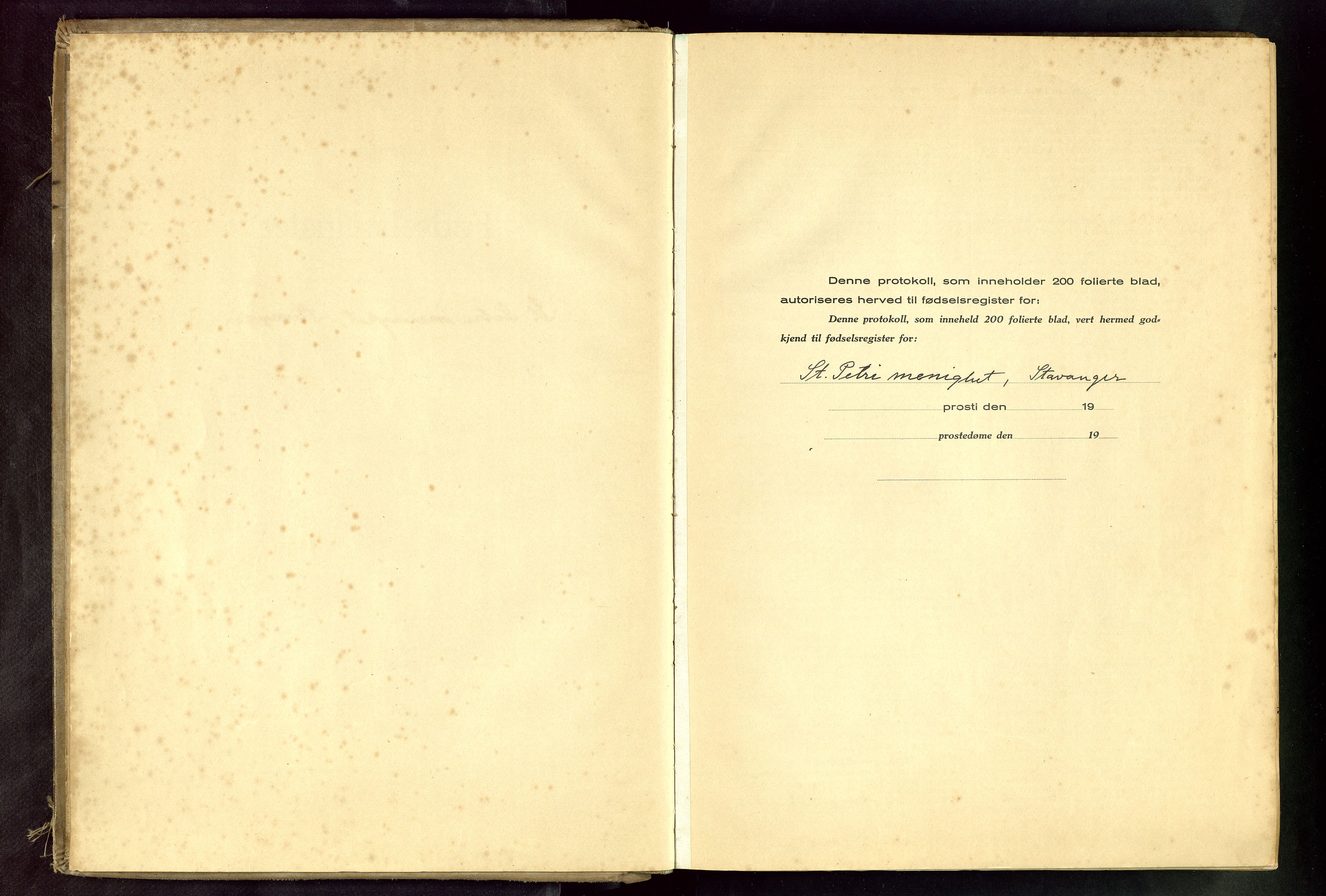 St. Petri sokneprestkontor, AV/SAST-A-101813/002/B/L0002: Fødselsregister nr. 2, 1937-1945