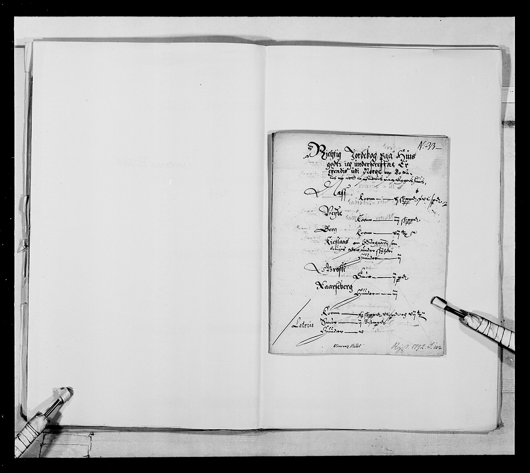 Stattholderembetet 1572-1771, RA/EA-2870/Ek/L0021/0001: Jordebøker 1633-1658: / Adelsjordebøker innlevert til hyllingen i august 1648 og senere, 1648-1649, s. 43