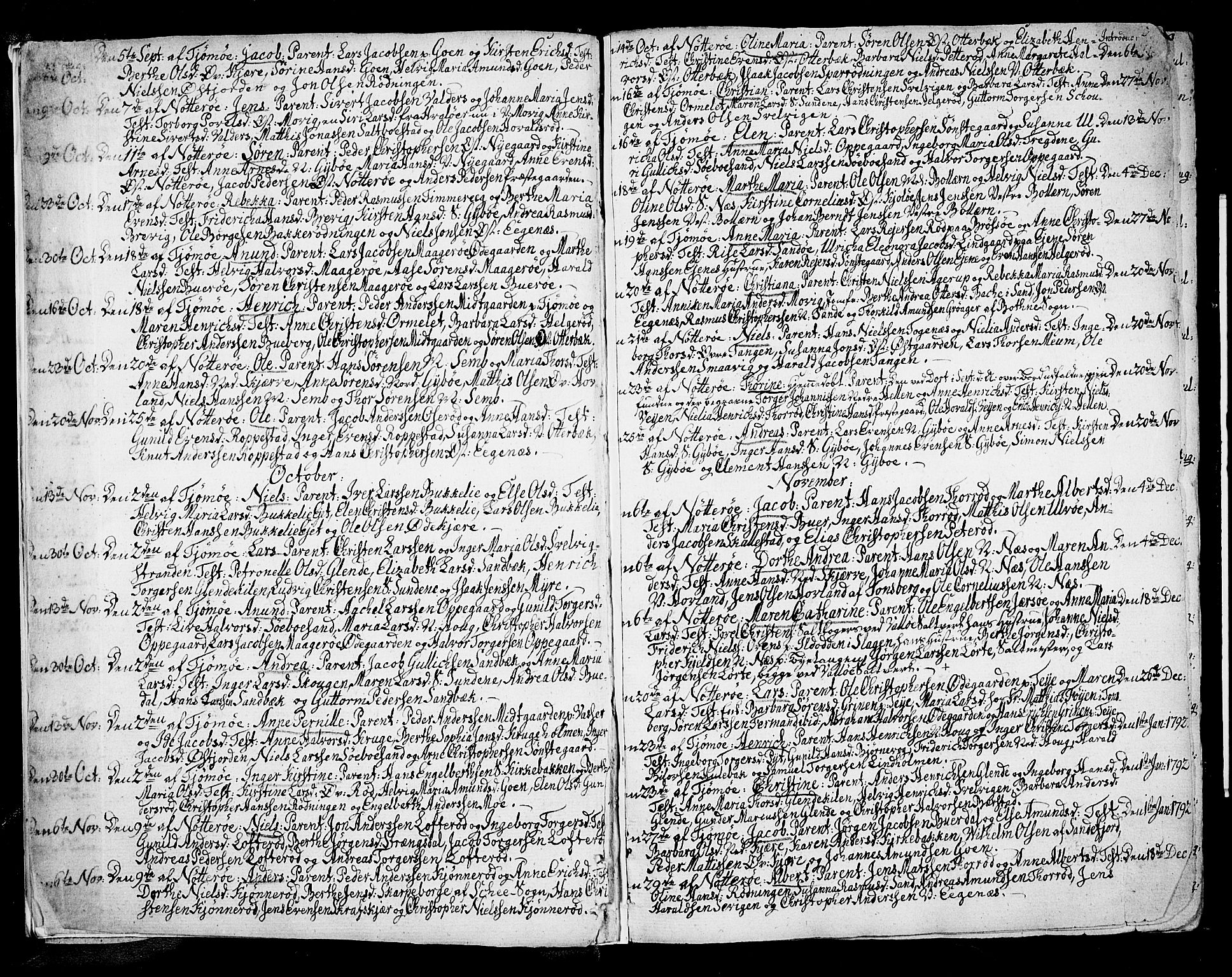 Nøtterøy kirkebøker, AV/SAKO-A-354/F/Fa/L0003: Ministerialbok nr. I 3, 1791-1814, s. 4-5