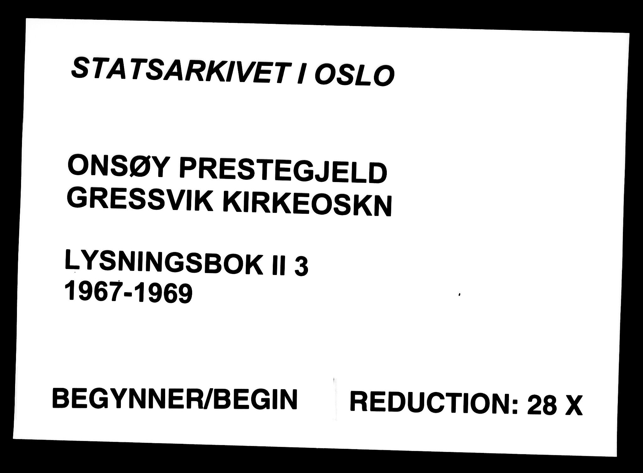 Onsøy prestekontor Kirkebøker, AV/SAO-A-10914/H/Hb/L0003: Lysningsprotokoll nr. II 3, 1967-1969