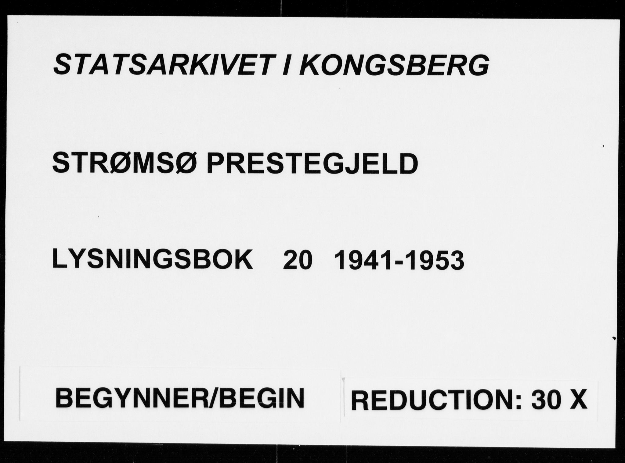 Strømsø kirkebøker, SAKO/A-246/H/Ha/L0020: Lysningsprotokoll nr. 20, 1941-1953