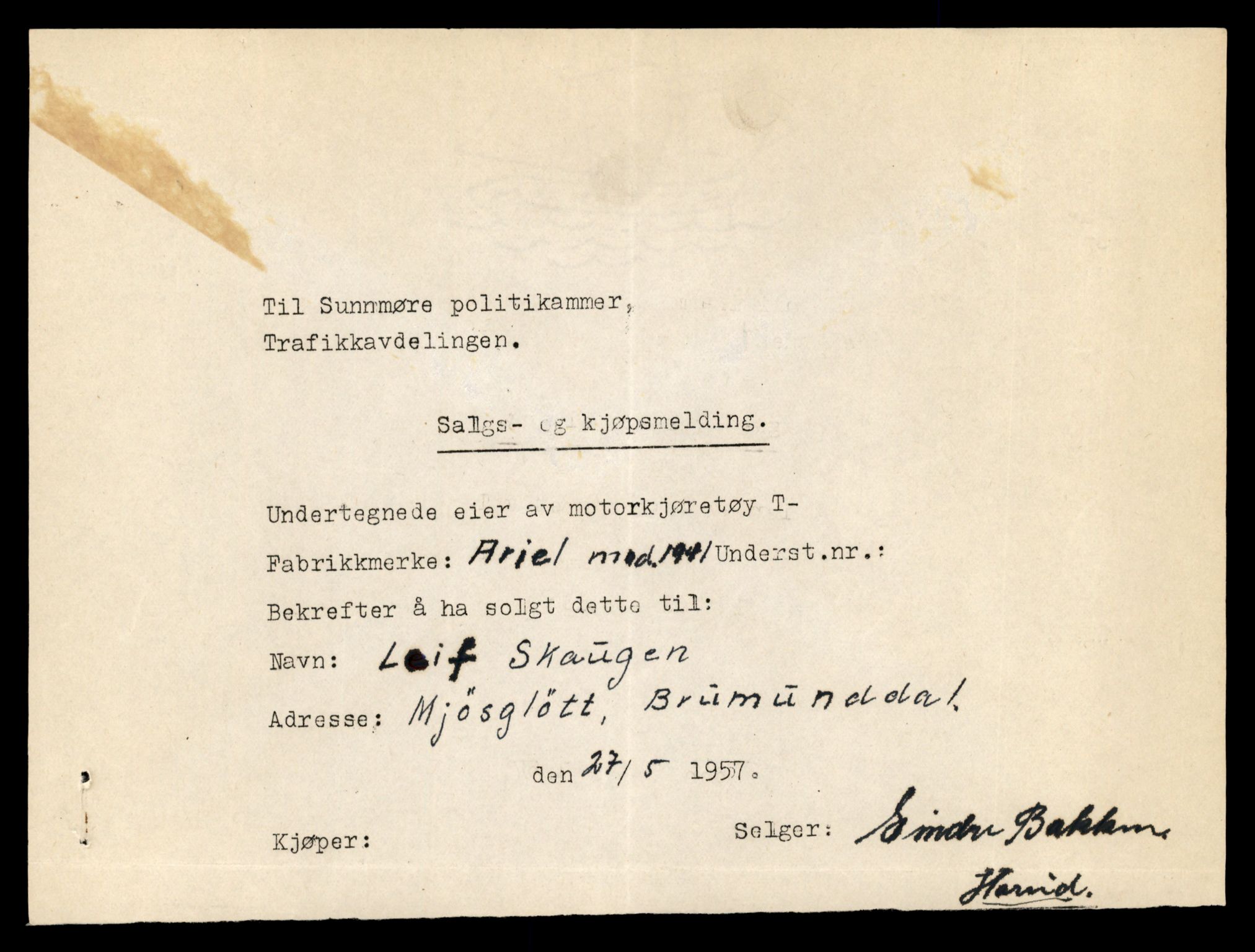 Møre og Romsdal vegkontor - Ålesund trafikkstasjon, AV/SAT-A-4099/F/Fe/L0039: Registreringskort for kjøretøy T 13361 - T 13530, 1927-1998, s. 2674