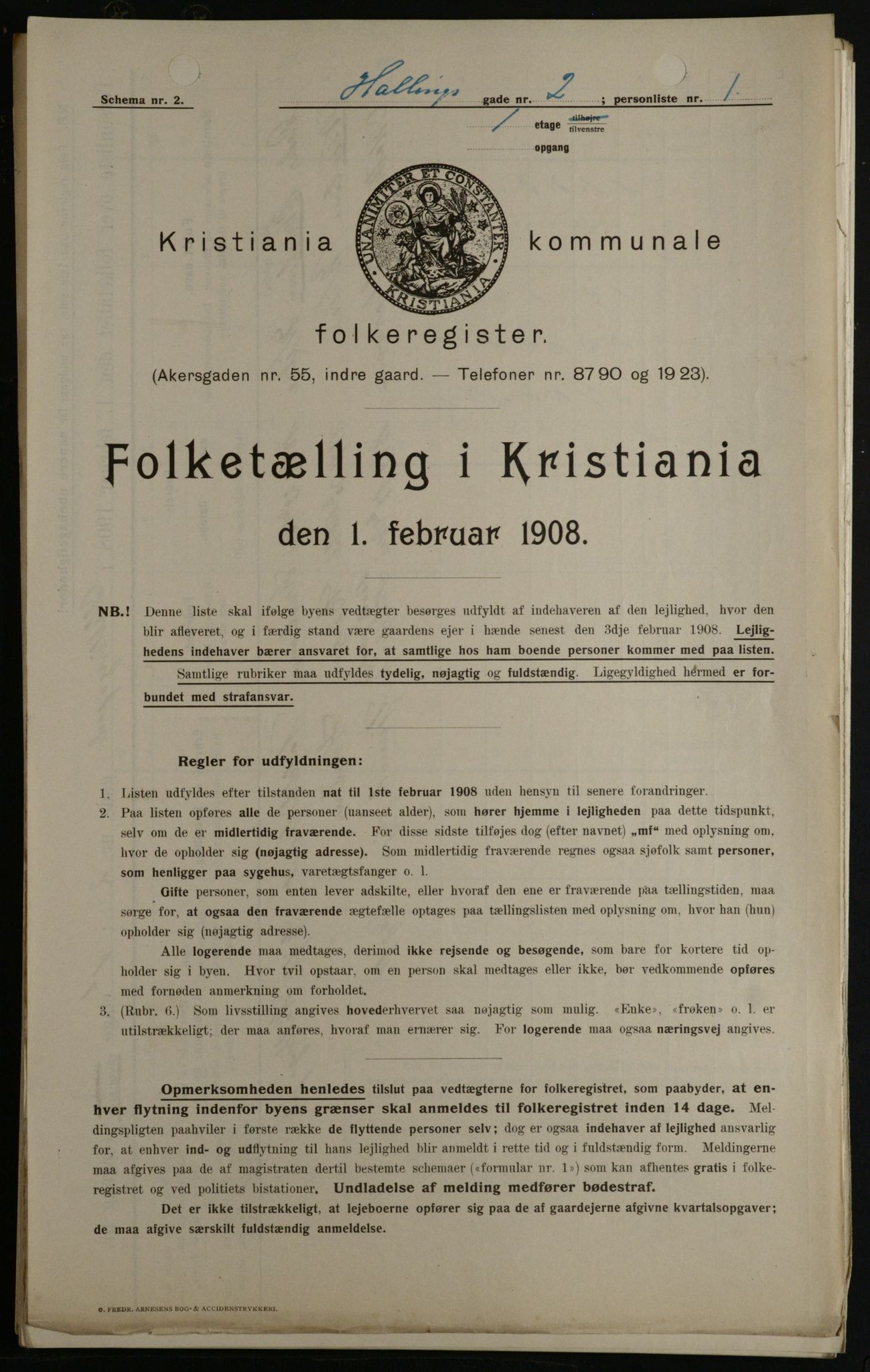 OBA, Kommunal folketelling 1.2.1908 for Kristiania kjøpstad, 1908, s. 30781