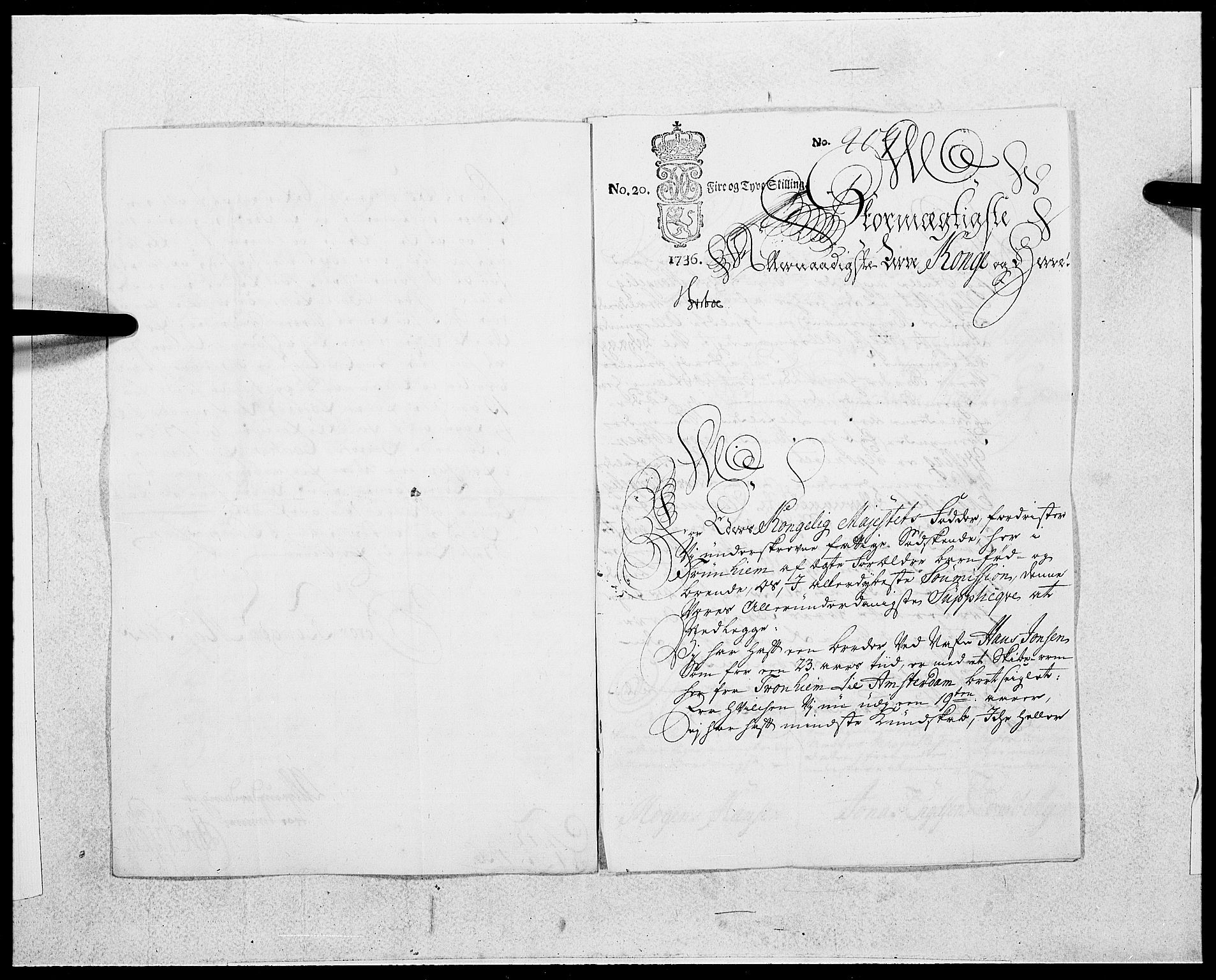 Danske Kanselli 1572-1799, AV/RA-EA-3023/F/Fc/Fcc/Fcca/L0123: Norske innlegg 1572-1799, 1736, s. 9