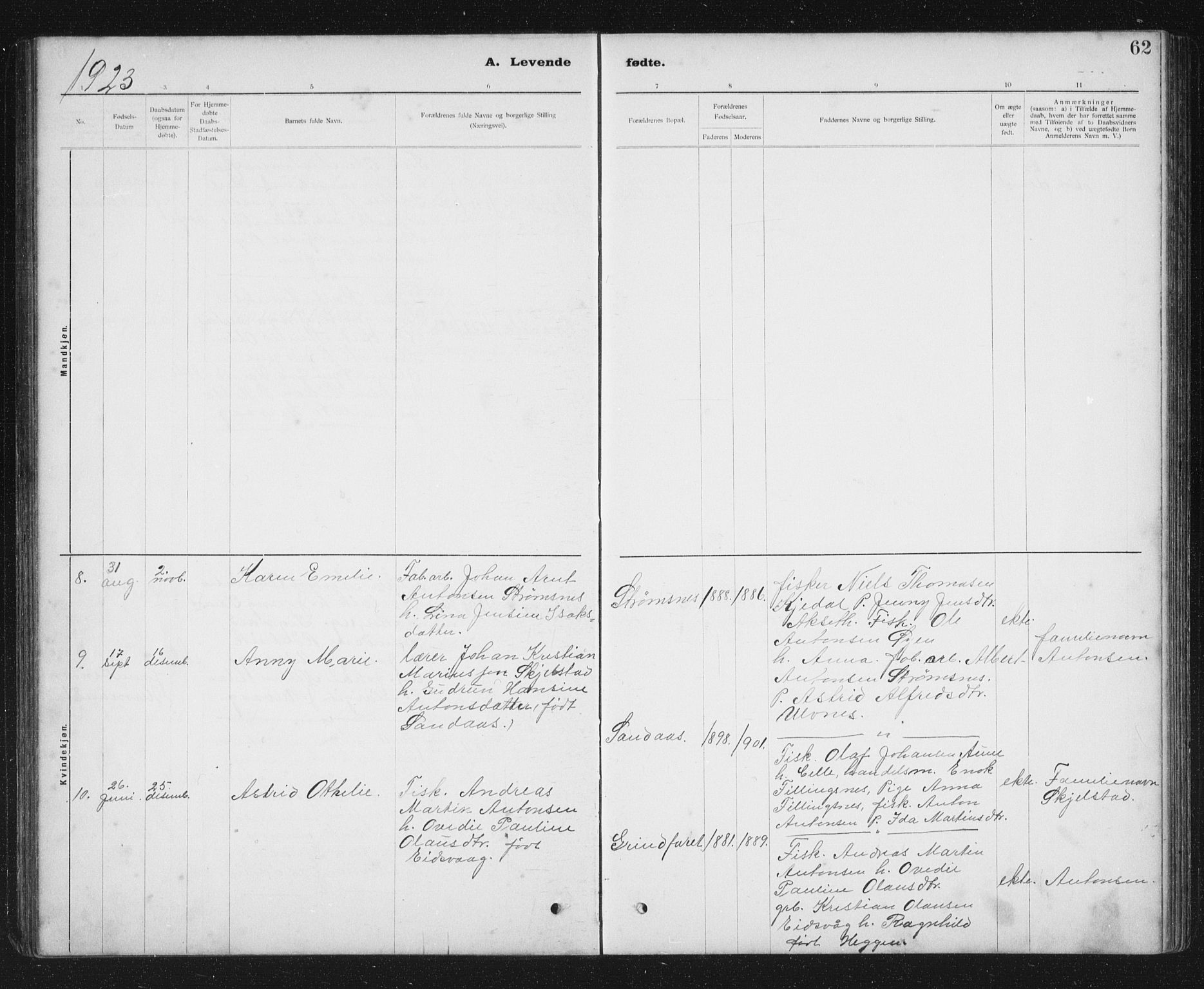 Ministerialprotokoller, klokkerbøker og fødselsregistre - Sør-Trøndelag, SAT/A-1456/637/L0563: Klokkerbok nr. 637C04, 1899-1940, s. 62