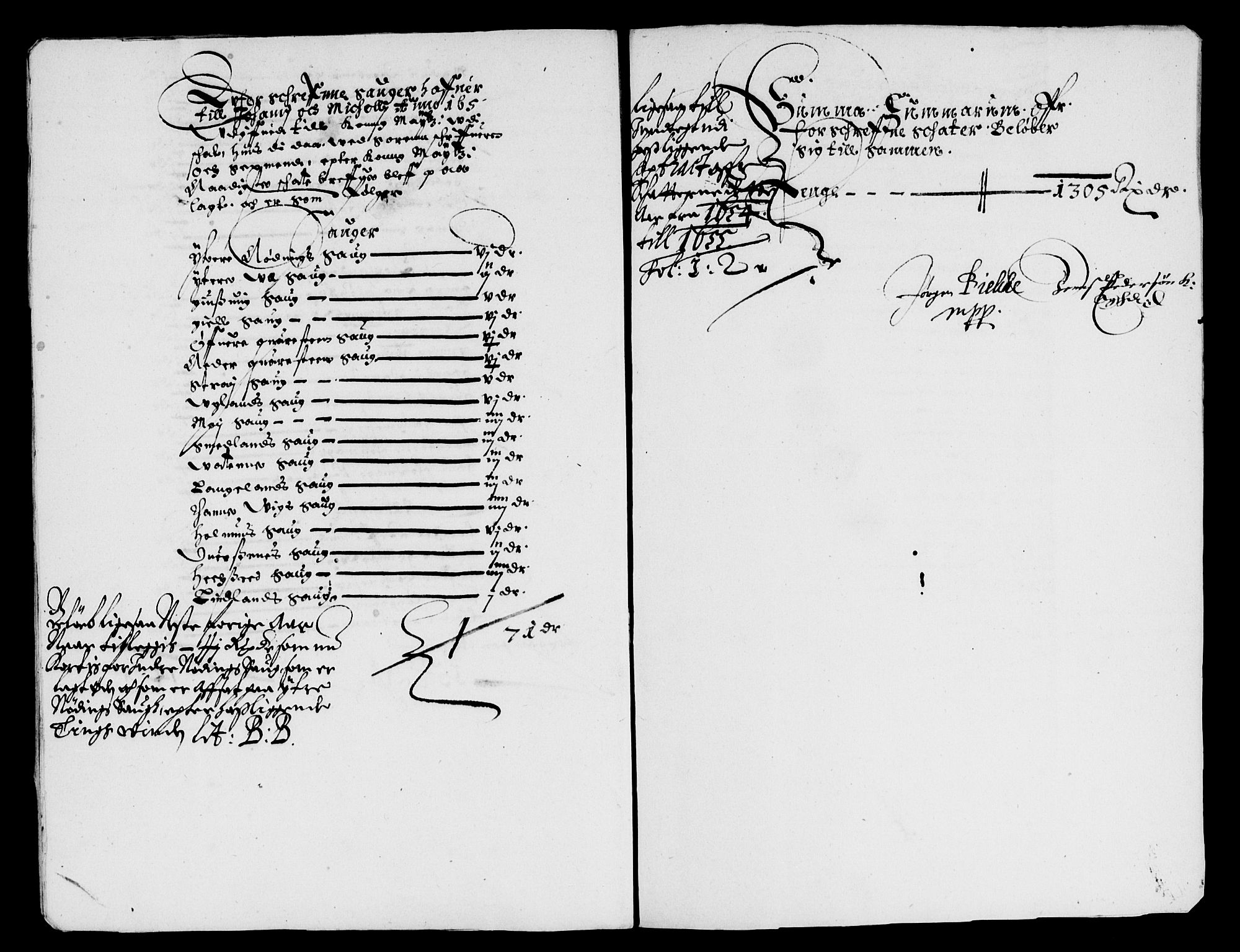 Rentekammeret inntil 1814, Reviderte regnskaper, Lensregnskaper, AV/RA-EA-5023/R/Rb/Rbq/L0043: Nedenes len. Mandals len. Råbyggelag., 1654-1656