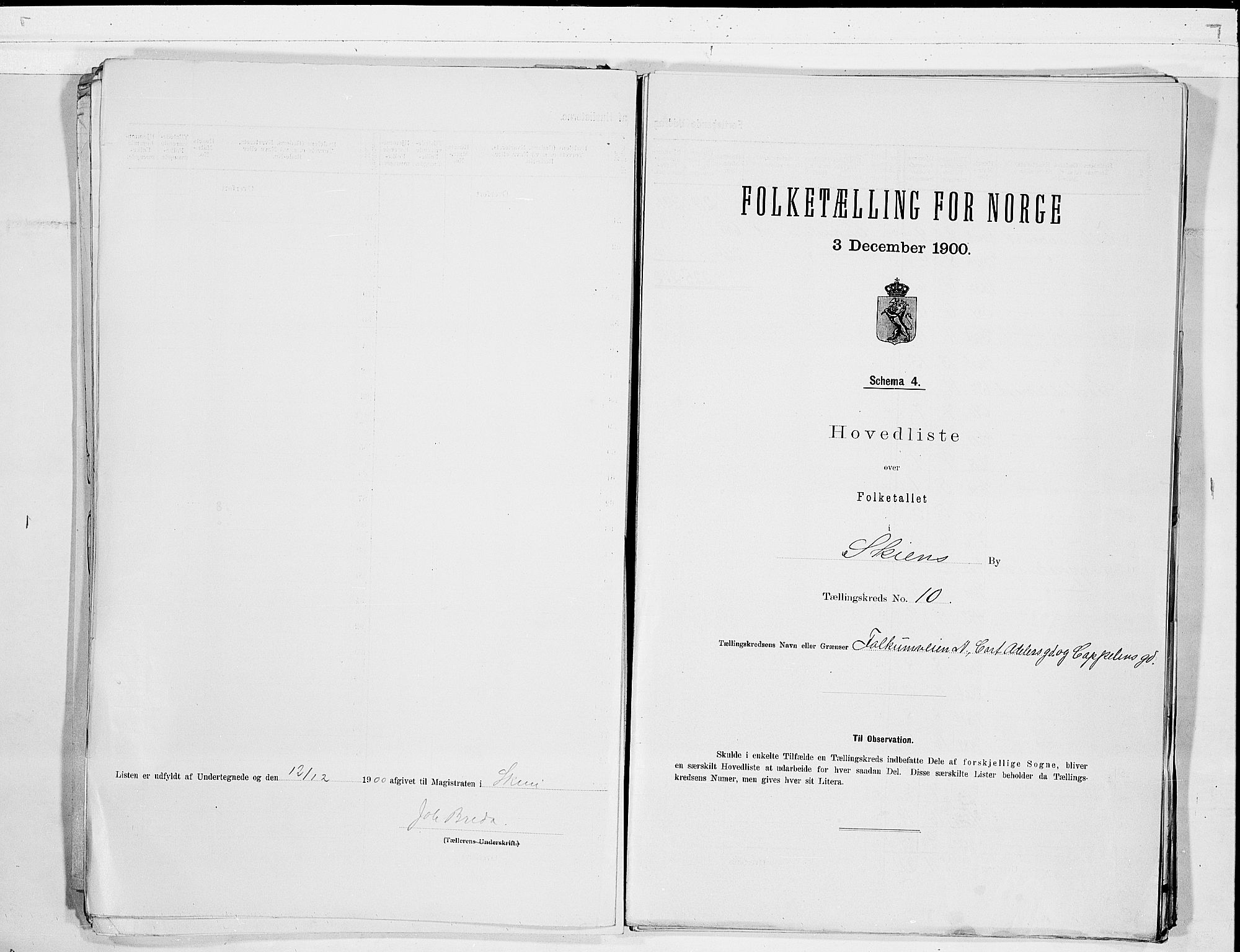 SAKO, Folketelling 1900 for 0806 Skien kjøpstad, 1900, s. 22