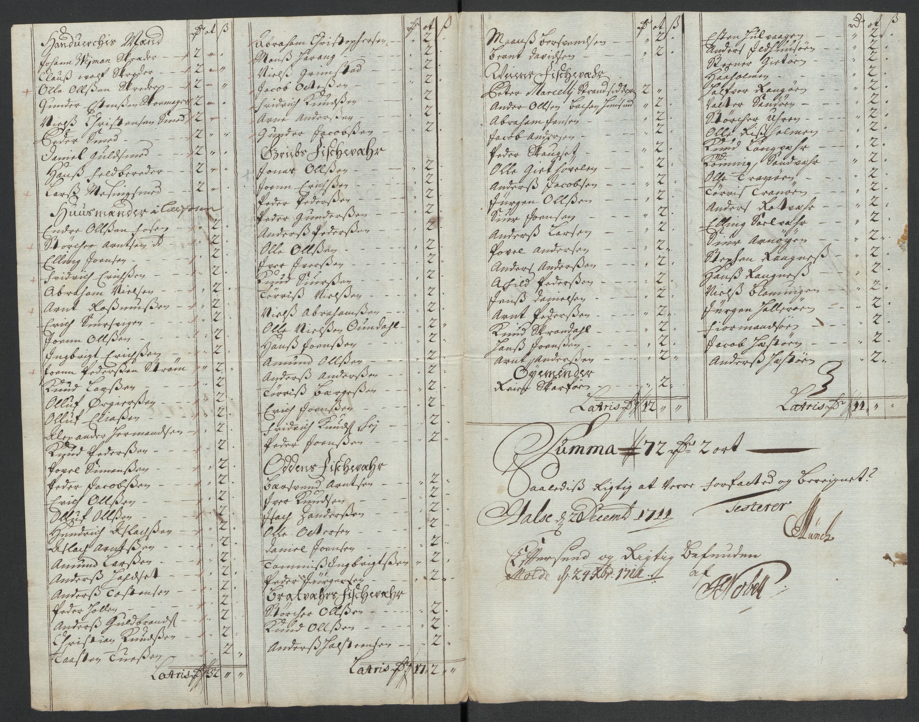 Rentekammeret inntil 1814, Reviderte regnskaper, Fogderegnskap, RA/EA-4092/R56/L3745: Fogderegnskap Nordmøre, 1711, s. 93