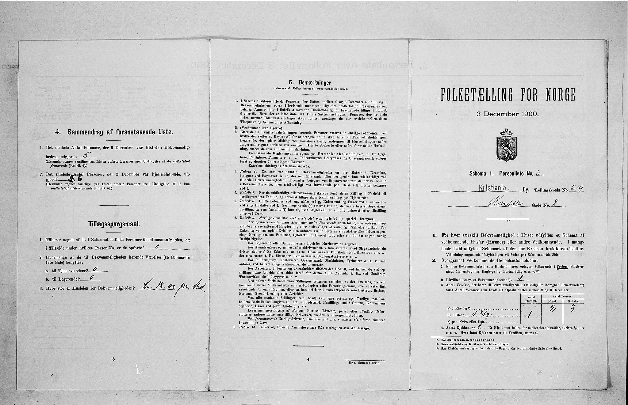 SAO, Folketelling 1900 for 0301 Kristiania kjøpstad, 1900, s. 44934