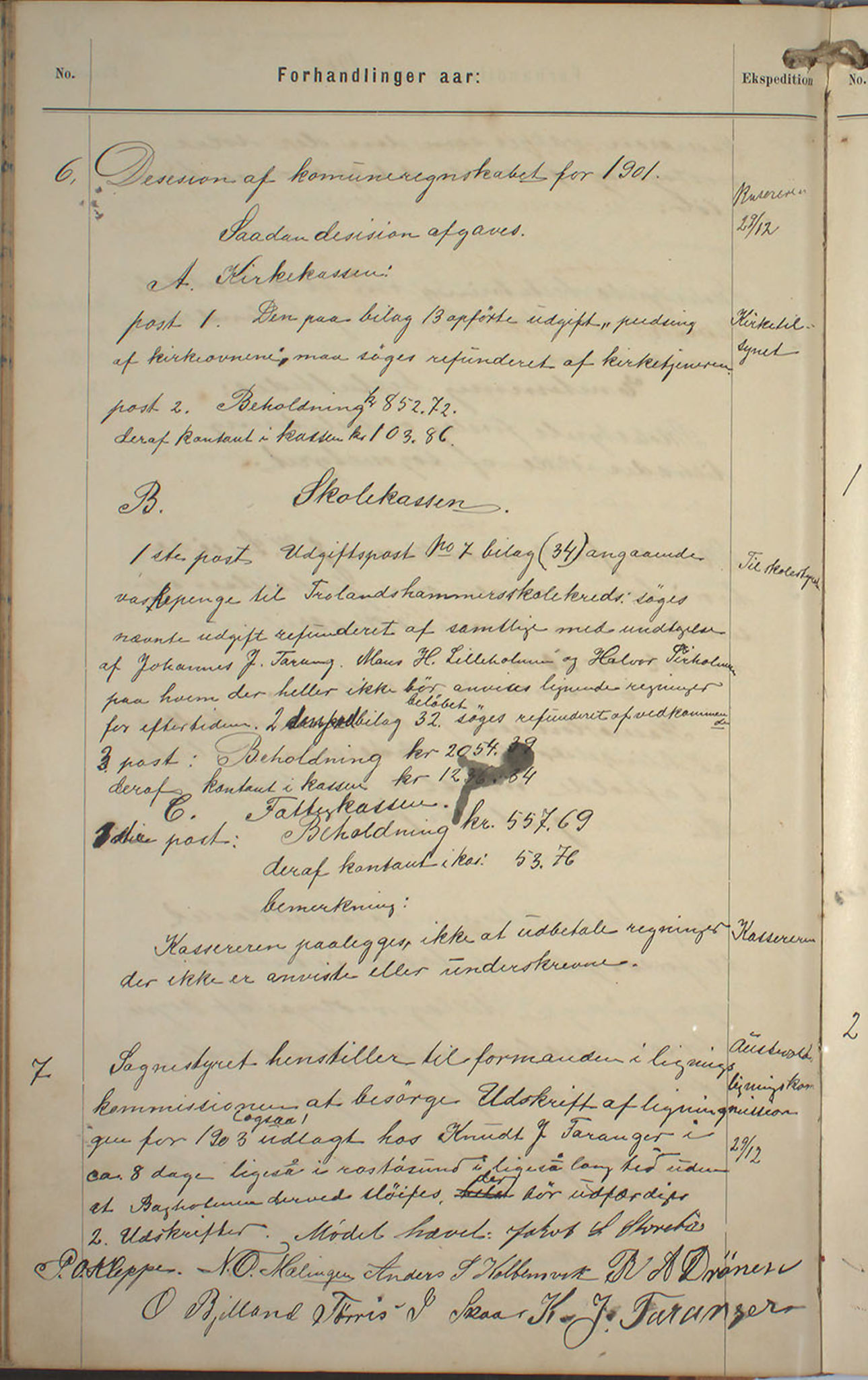 Austevoll kommune. Formannskapet, IKAH/1244-021/A/Aa/L0002a: Møtebok for heradstyret, 1901-1910, s. 159