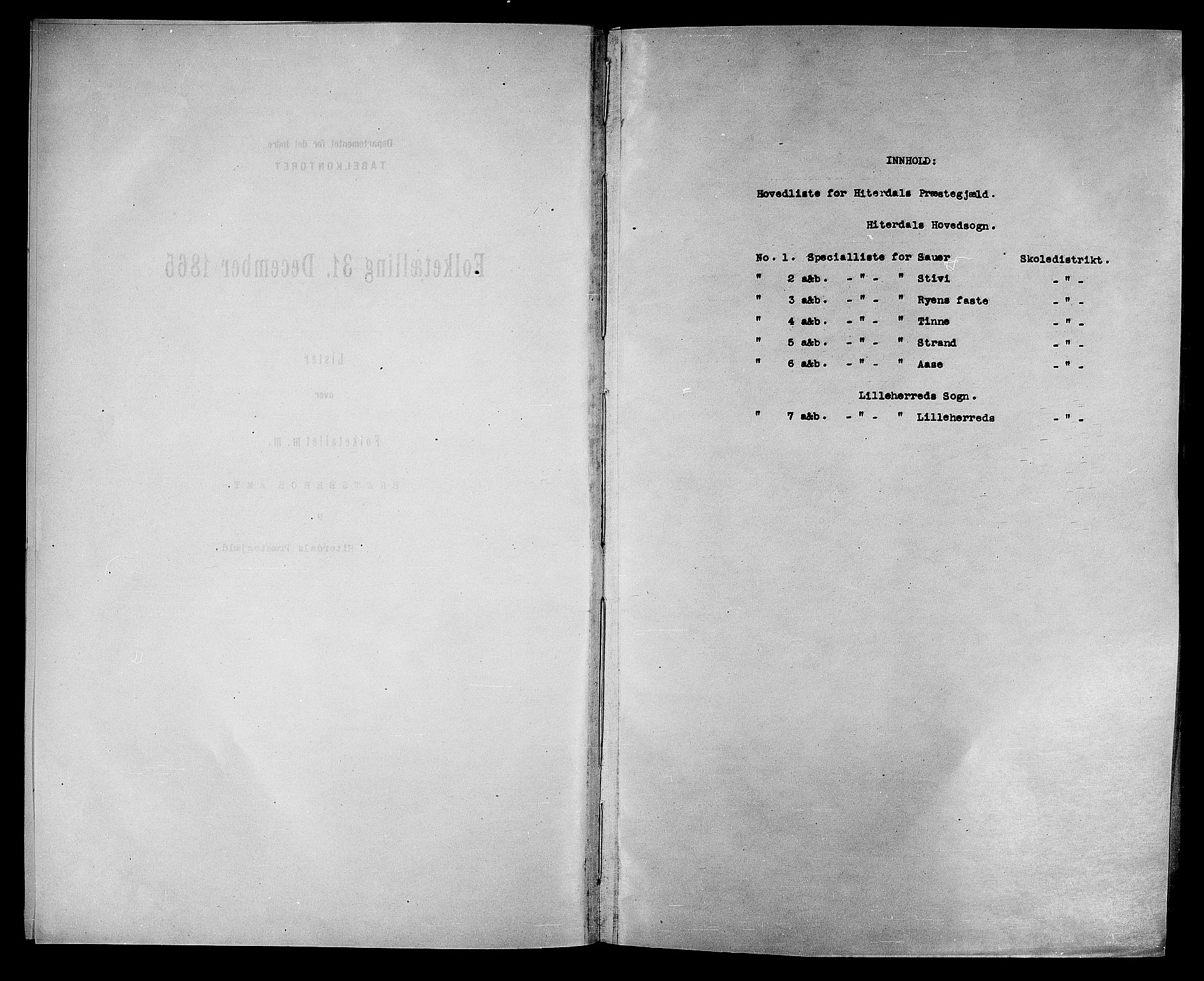 RA, Folketelling 1865 for 0823P Heddal prestegjeld, 1865, s. 5