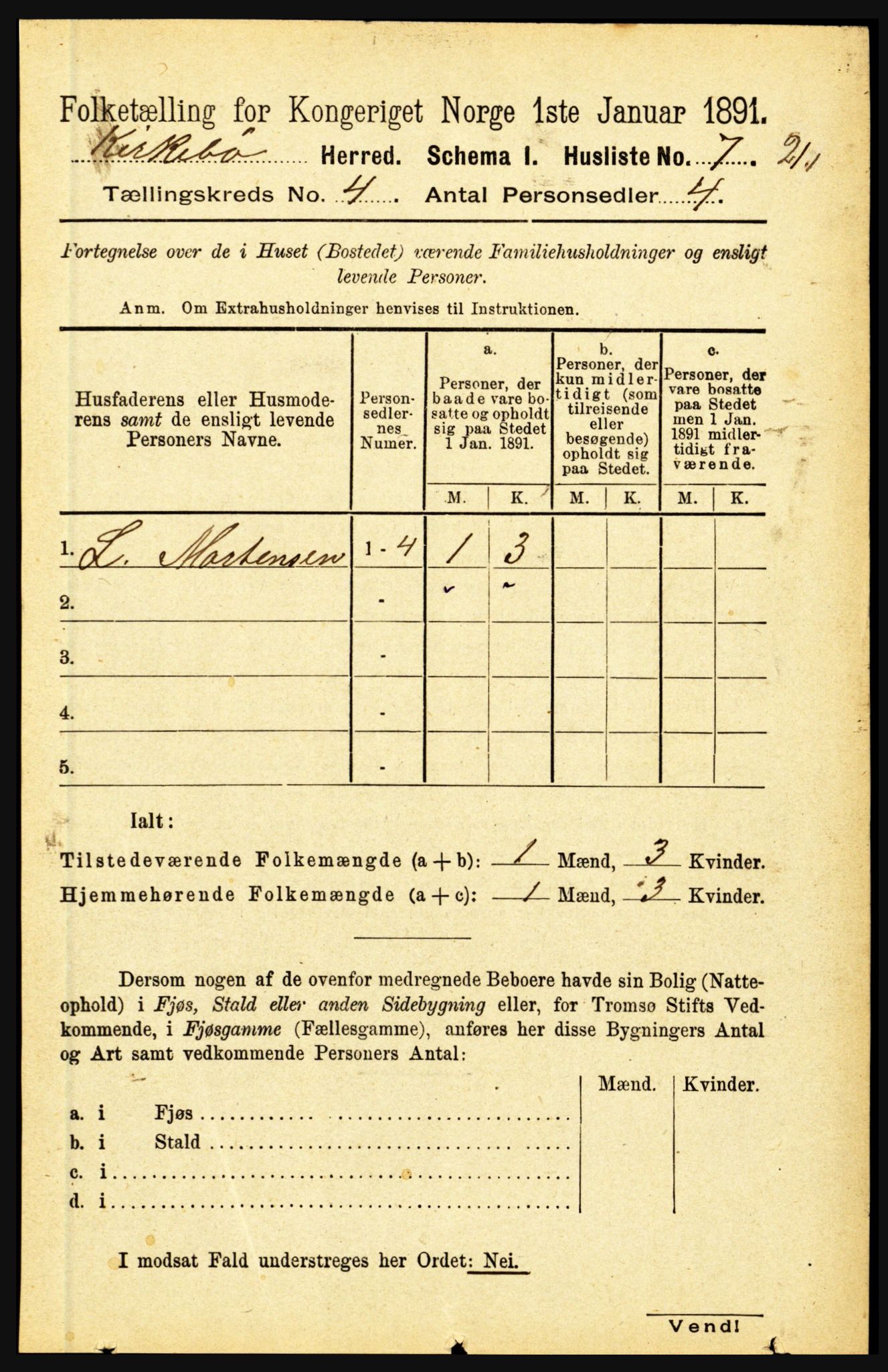 RA, Folketelling 1891 for 1416 Kyrkjebø herred, 1891, s. 842