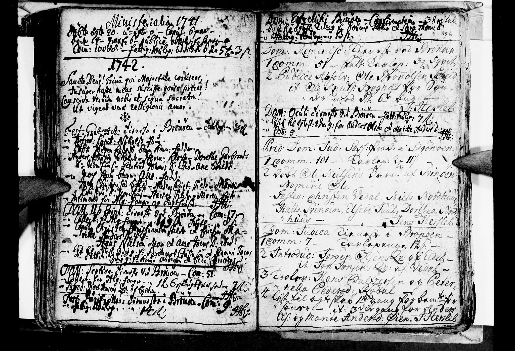 Ministerialprotokoller, klokkerbøker og fødselsregistre - Nordland, AV/SAT-A-1459/813/L0194: Ministerialbok nr. 813A04, 1719-1758, s. 156