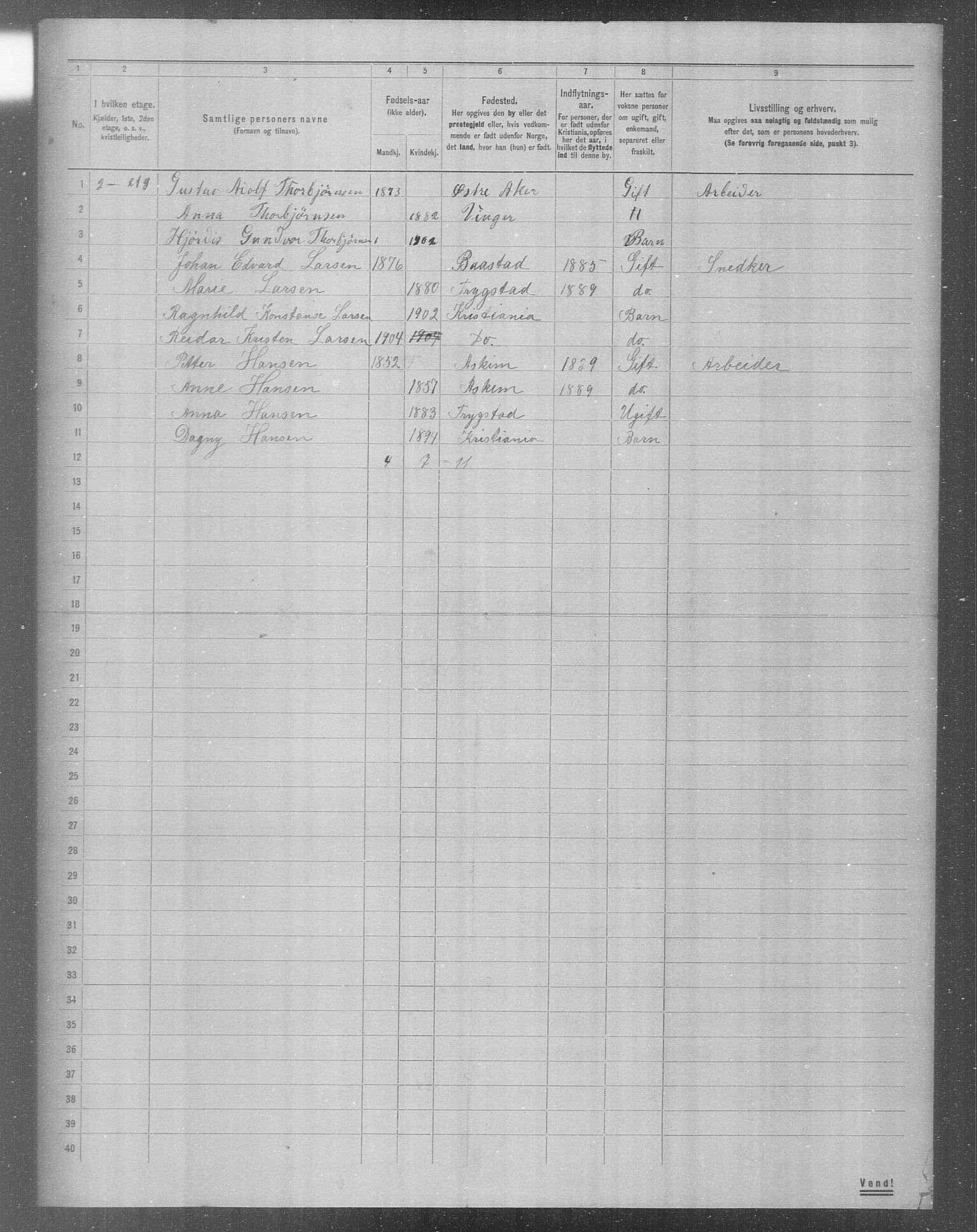 OBA, Kommunal folketelling 31.12.1904 for Kristiania kjøpstad, 1904, s. 13628