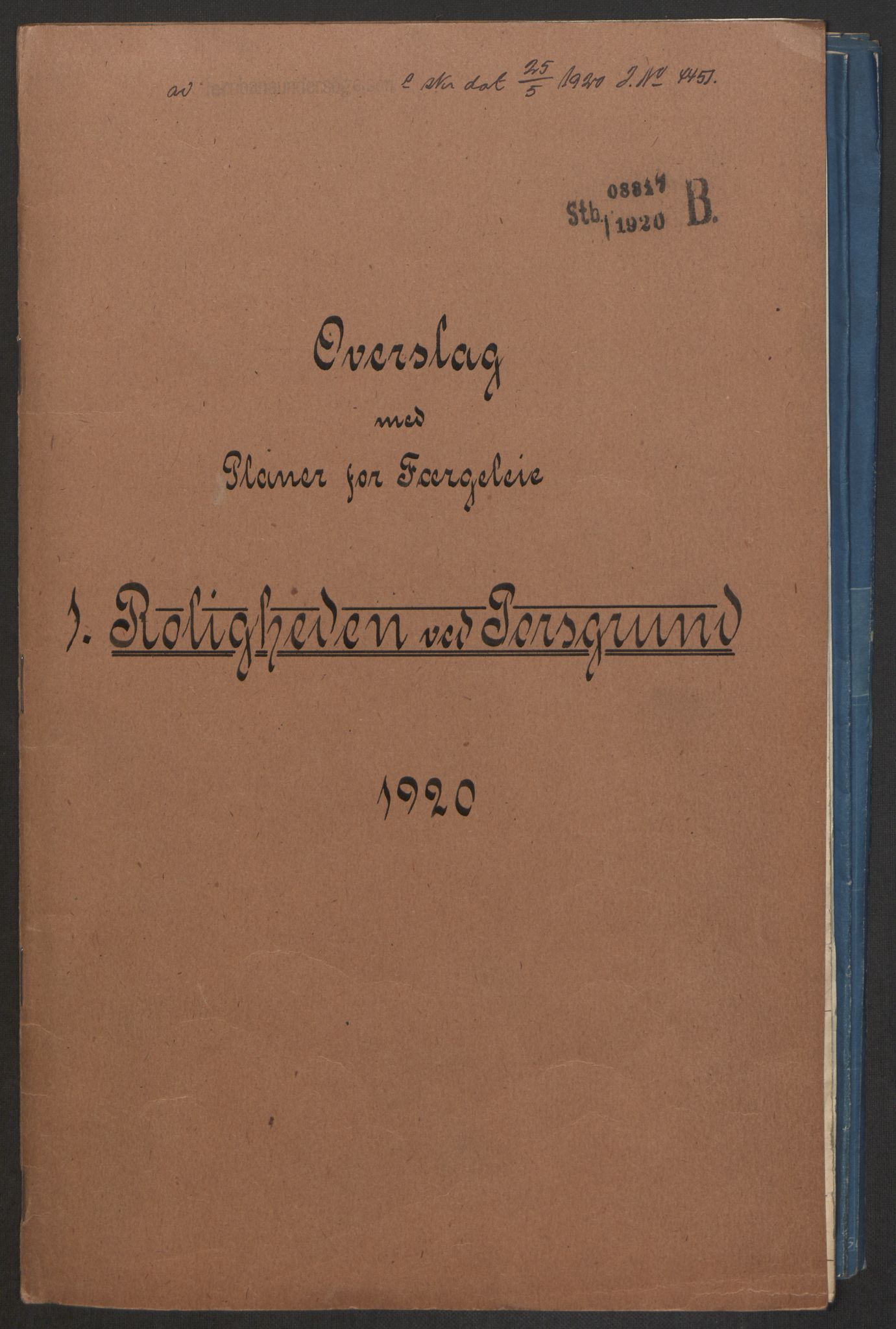 Norges Statsbaner, Baneavdelingen B, AV/RA-S-1619/1/F/Fa/L0042: NORGE-JYLLAND, 1920, s. 7