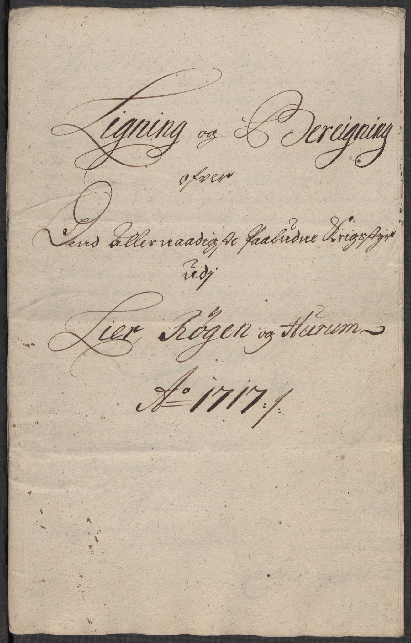 Rentekammeret inntil 1814, Reviderte regnskaper, Fogderegnskap, RA/EA-4092/R31/L1711: Fogderegnskap Hurum, Røyken, Eiker, Lier og Buskerud, 1717, s. 189