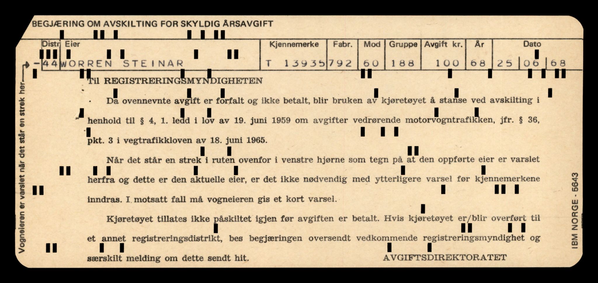 Møre og Romsdal vegkontor - Ålesund trafikkstasjon, AV/SAT-A-4099/F/Fe/L0042: Registreringskort for kjøretøy T 13906 - T 14079, 1927-1998, s. 450