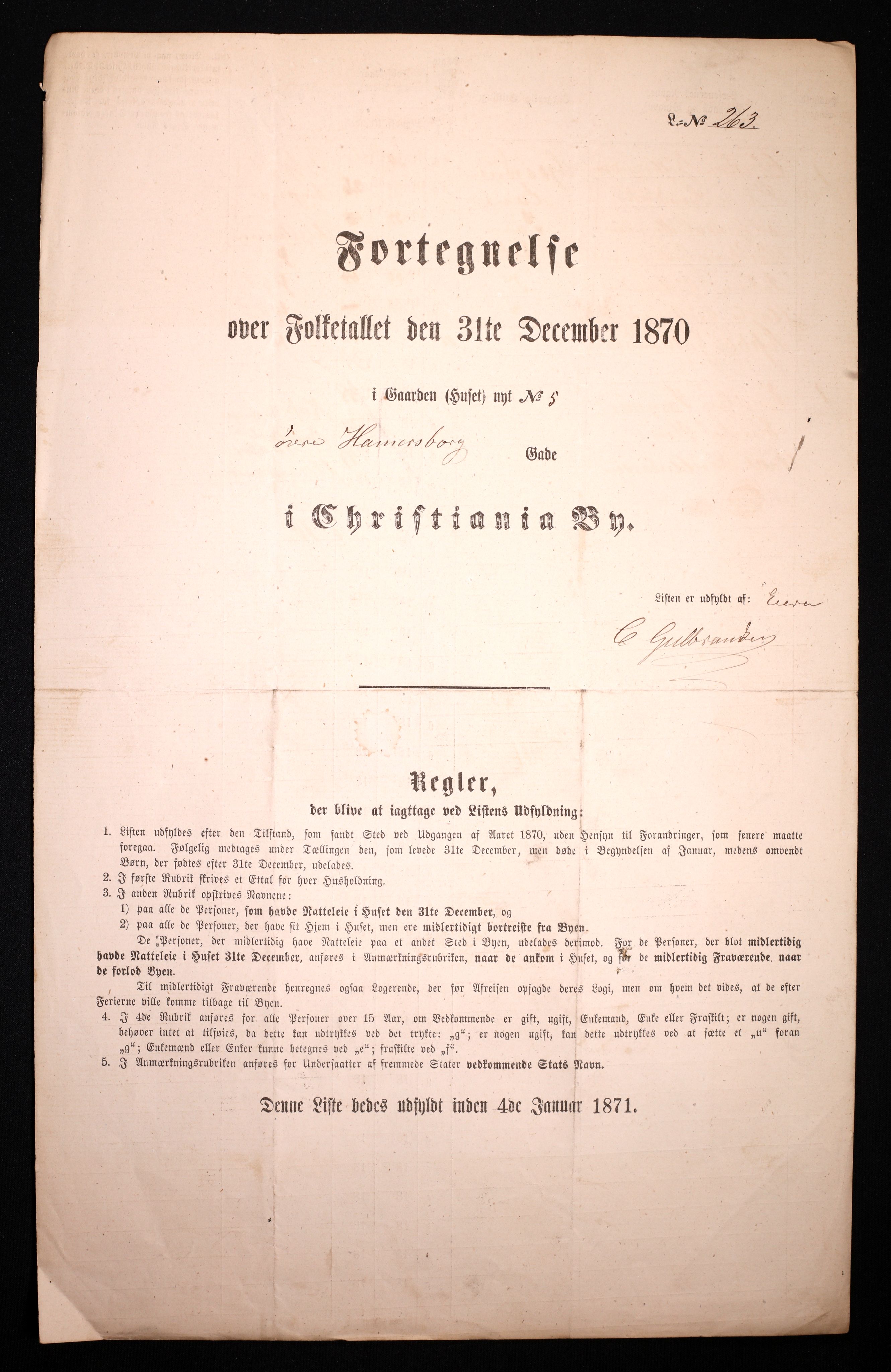 RA, Folketelling 1870 for 0301 Kristiania kjøpstad, 1870, s. 4680