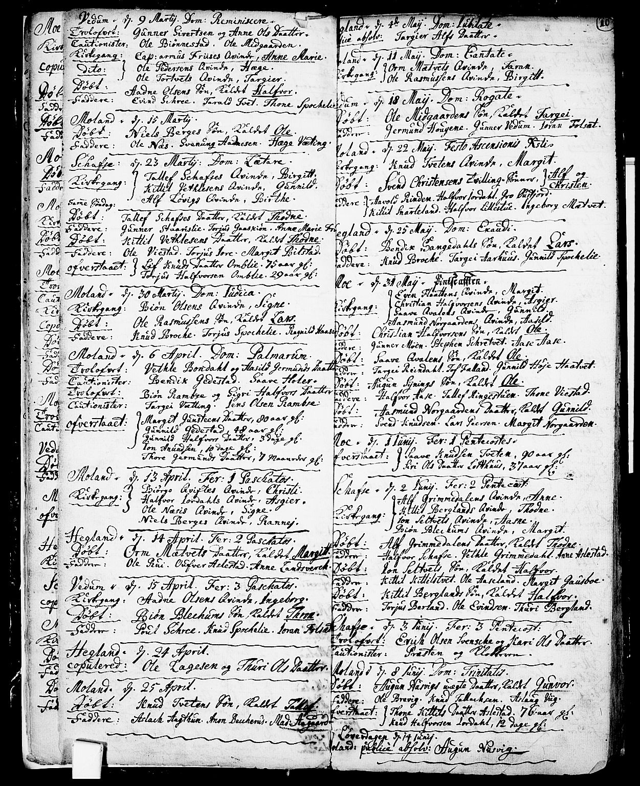 Fyresdal kirkebøker, AV/SAKO-A-263/F/Fa/L0001: Ministerialbok nr. I 1, 1724-1748, s. 10