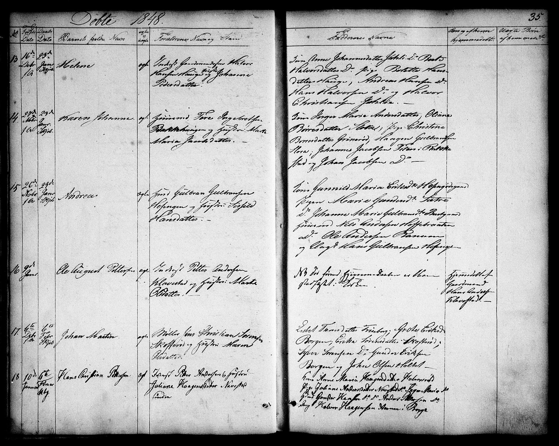 Skjeberg prestekontor Kirkebøker, SAO/A-10923/F/Fa/L0006: Ministerialbok nr. I 6, 1846-1858, s. 35