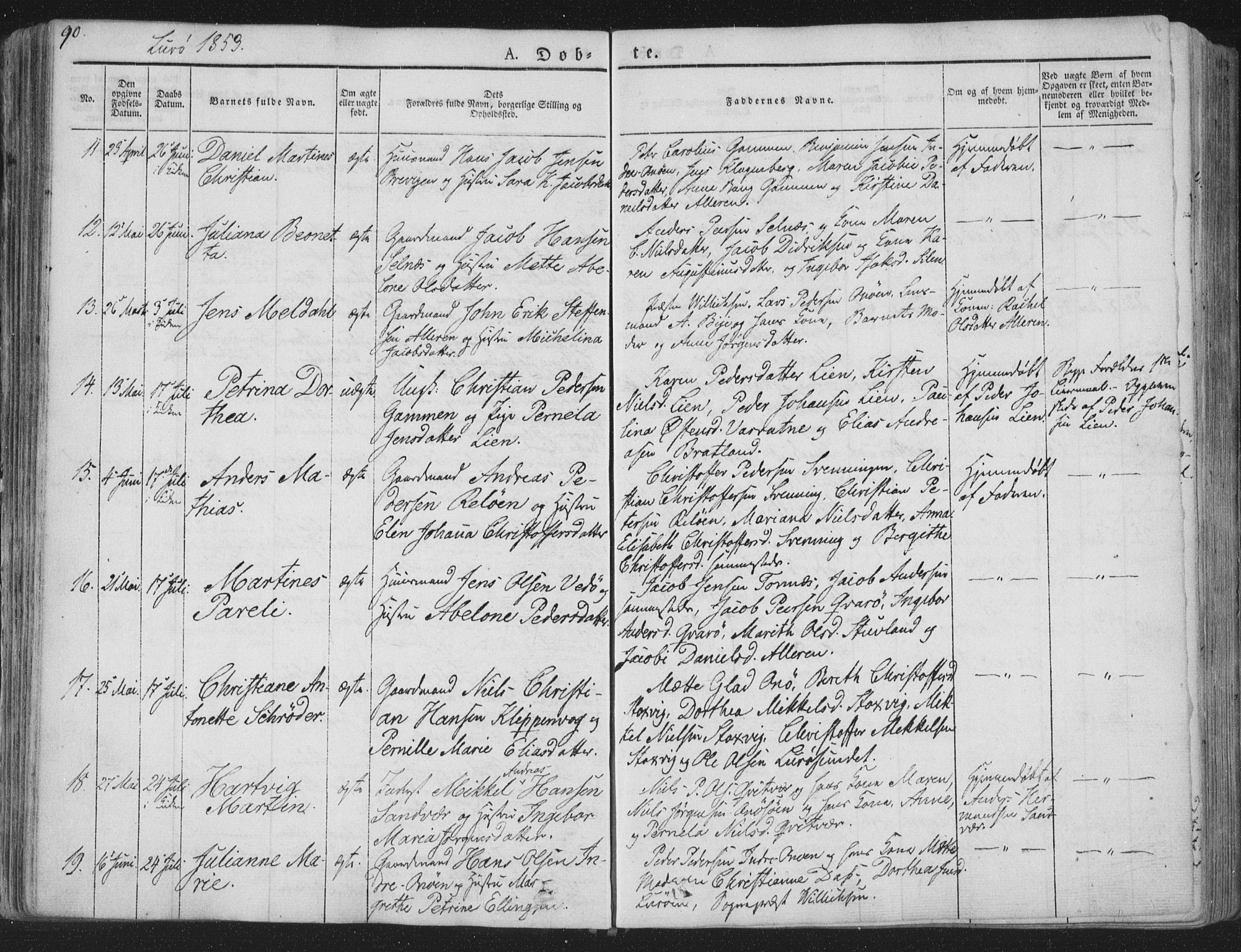 Ministerialprotokoller, klokkerbøker og fødselsregistre - Nordland, AV/SAT-A-1459/839/L0565: Ministerialbok nr. 839A02, 1825-1862, s. 90
