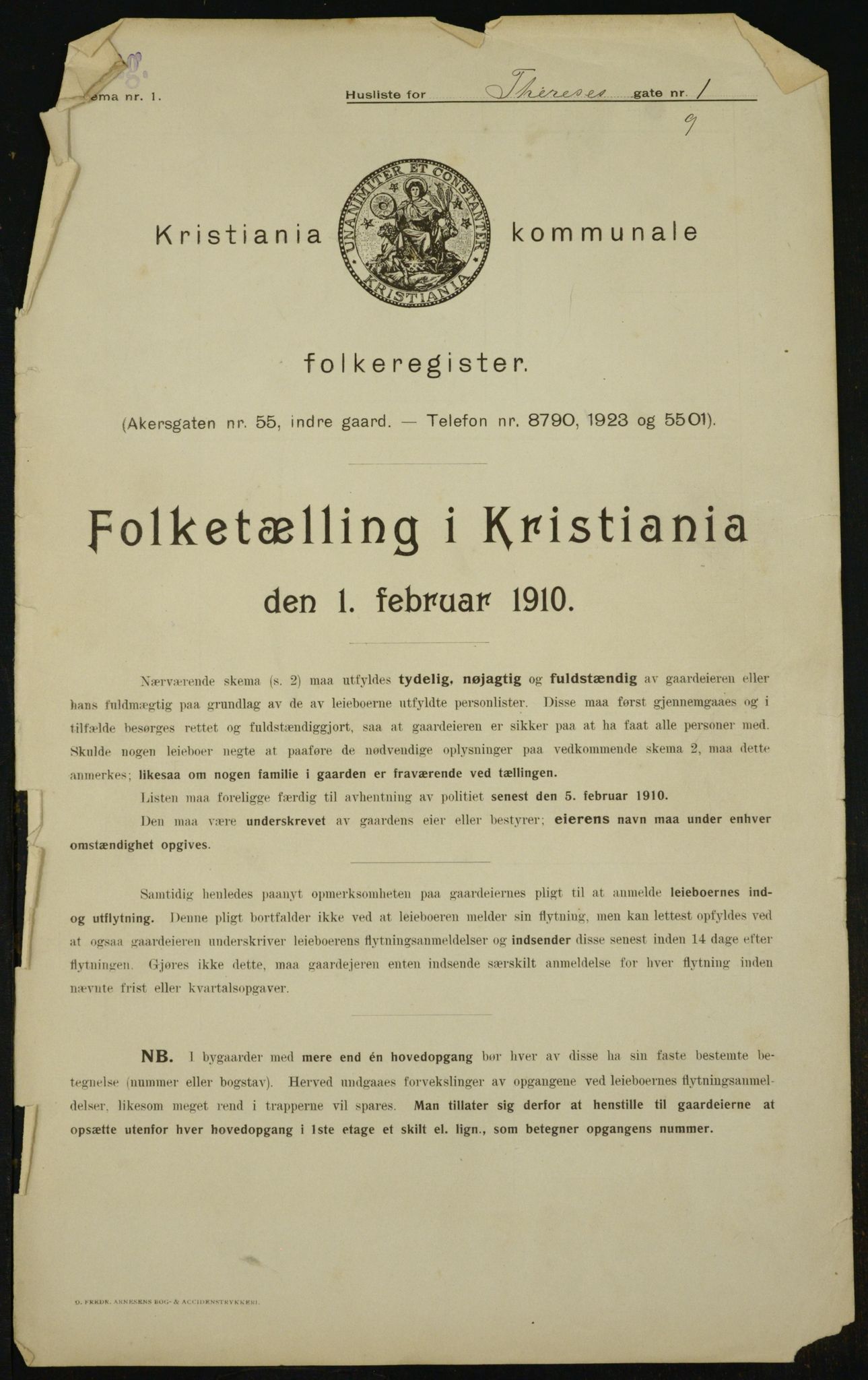 OBA, Kommunal folketelling 1.2.1910 for Kristiania, 1910, s. 102298