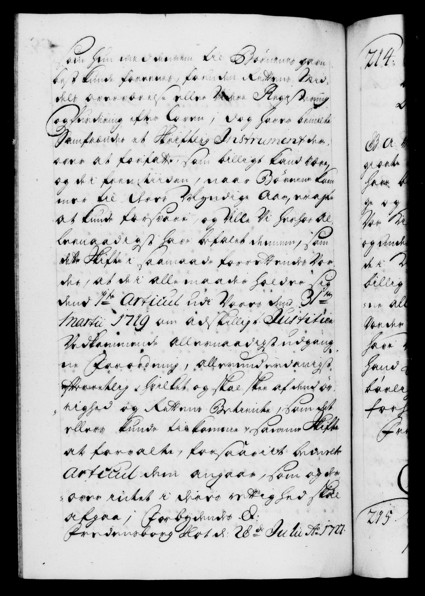 Danske Kanselli 1572-1799, RA/EA-3023/F/Fc/Fca/Fcaa/L0025: Norske registre, 1726-1728, s. 438b