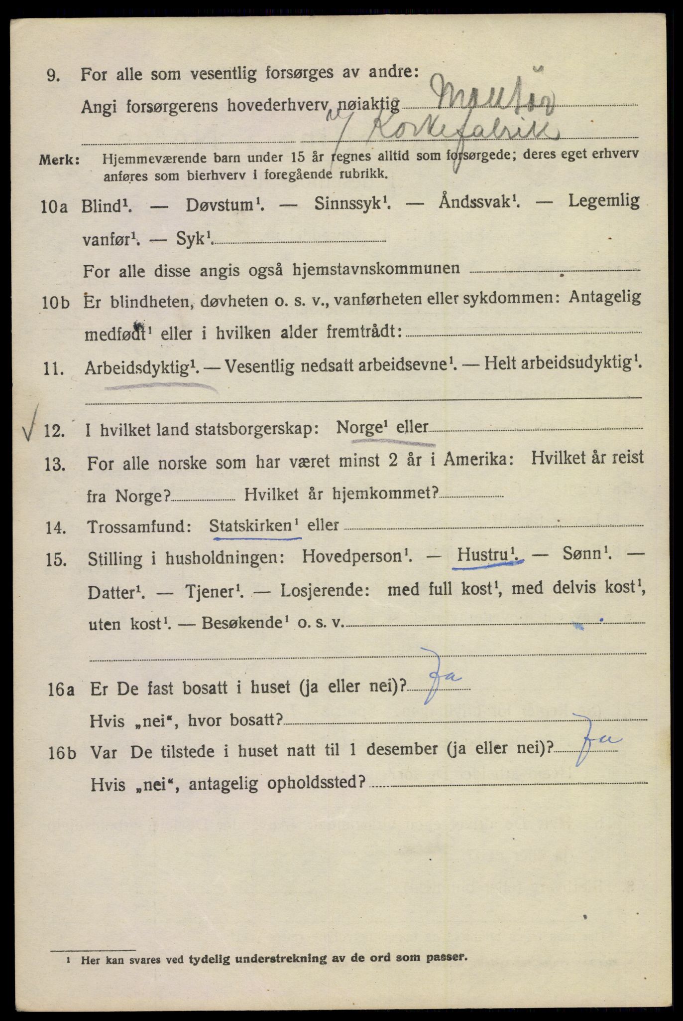 SAO, Folketelling 1920 for 0301 Kristiania kjøpstad, 1920, s. 653940