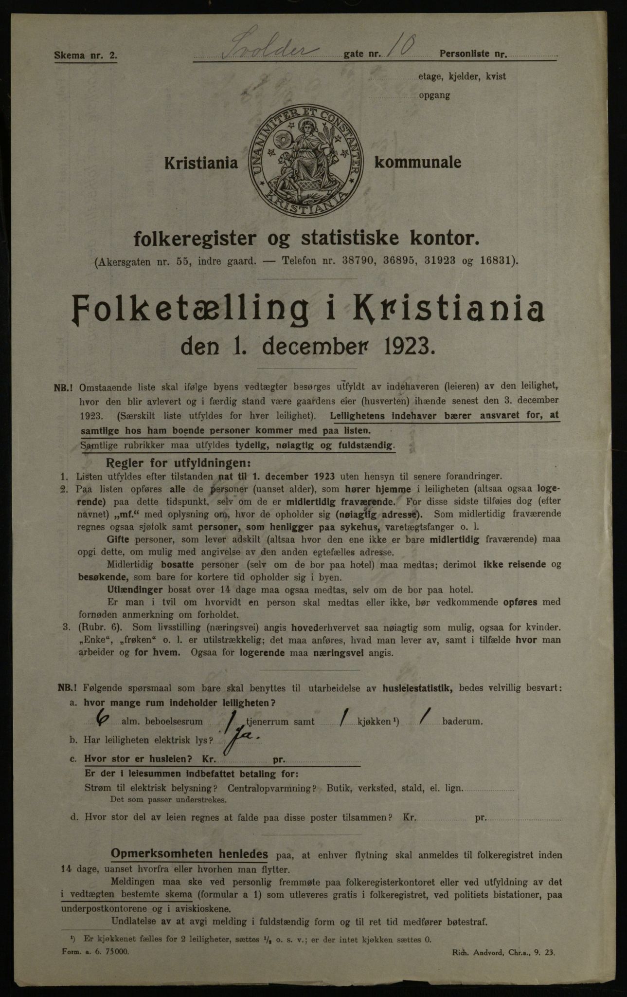 OBA, Kommunal folketelling 1.12.1923 for Kristiania, 1923, s. 117732