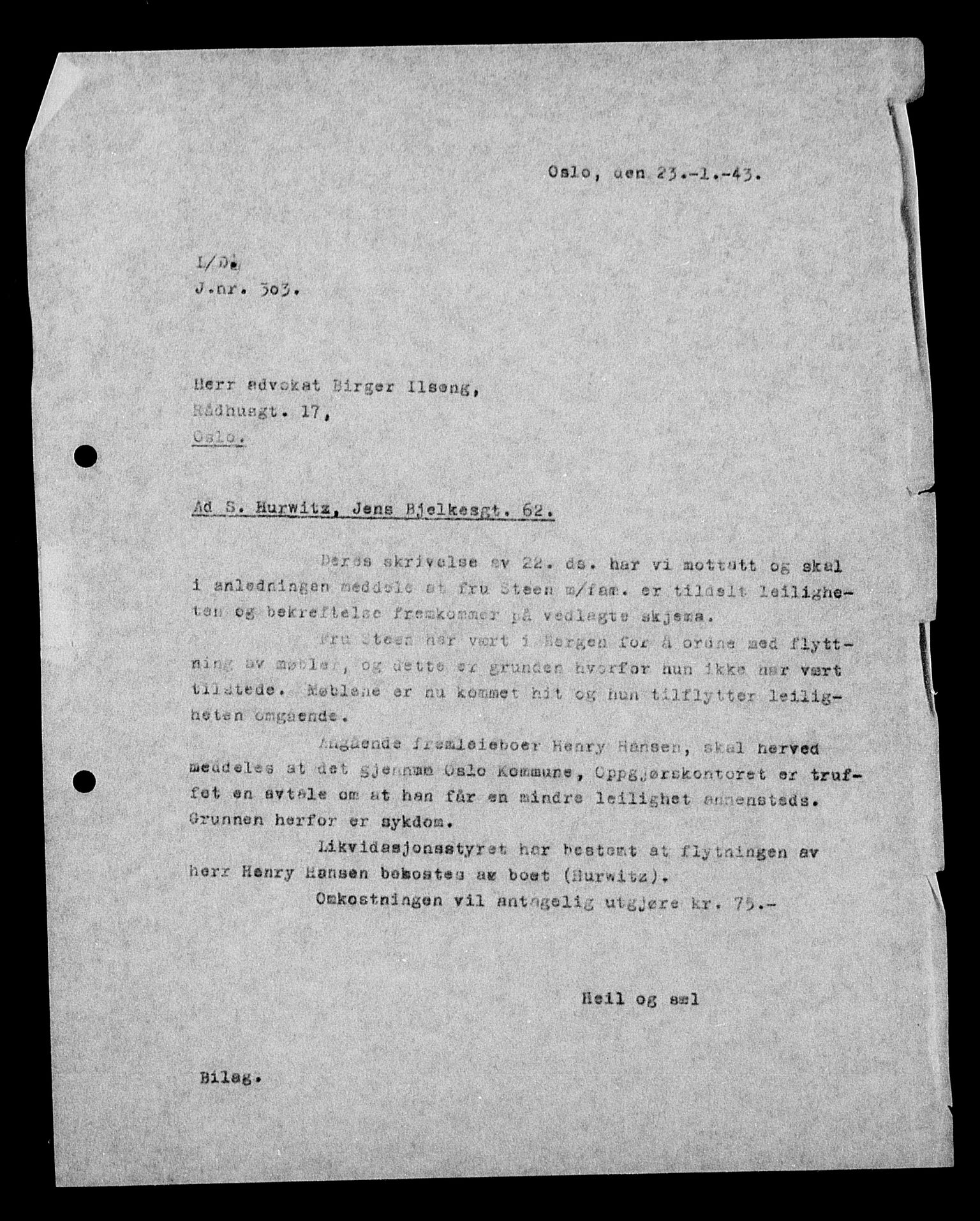 Justisdepartementet, Tilbakeføringskontoret for inndratte formuer, AV/RA-S-1564/H/Hc/Hcc/L0945: --, 1945-1947, s. 35