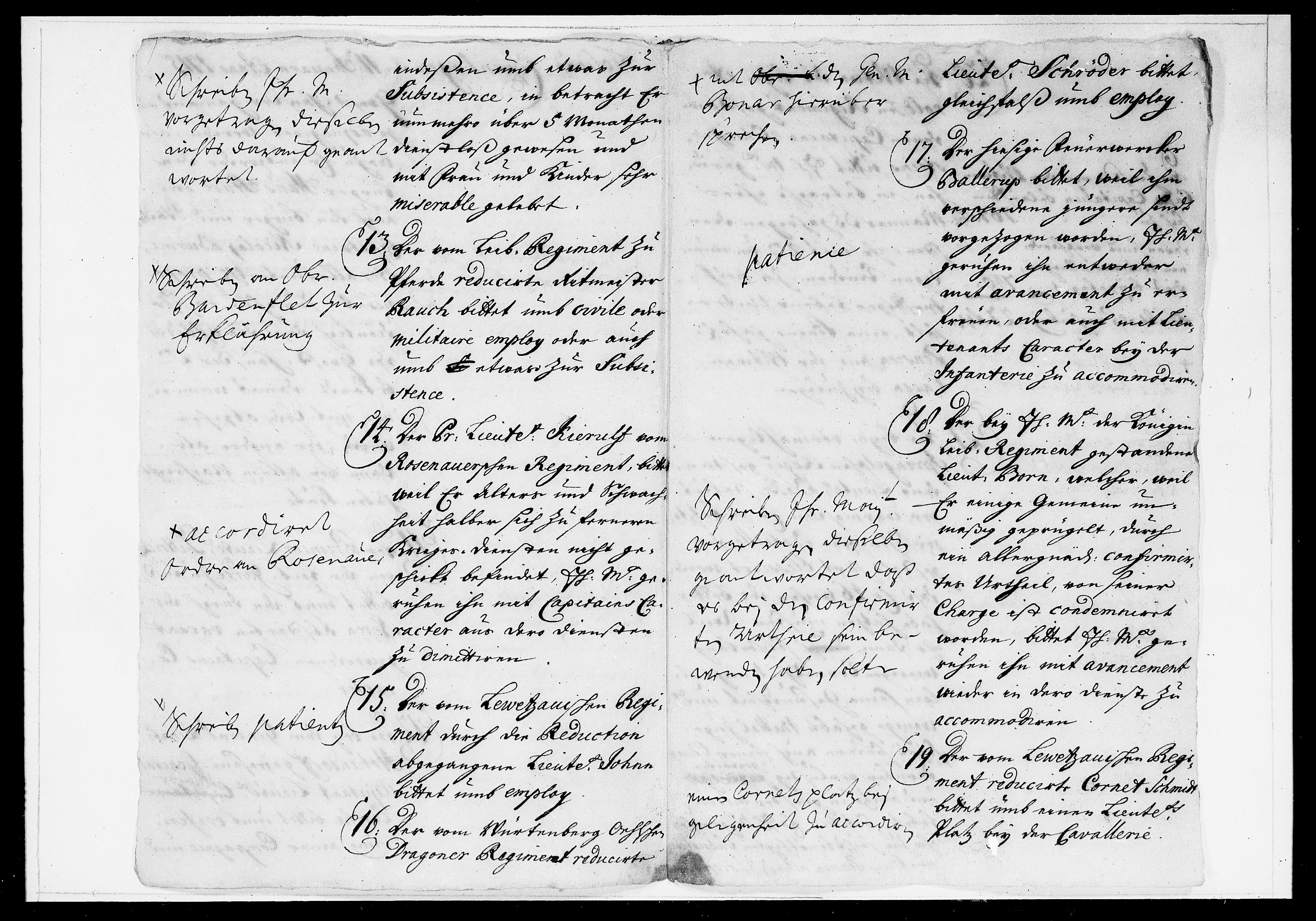 Krigskollegiet, Krigskancelliet, DRA/A-0006/-/1014-1024: Refererede sager, 1715, s. 23