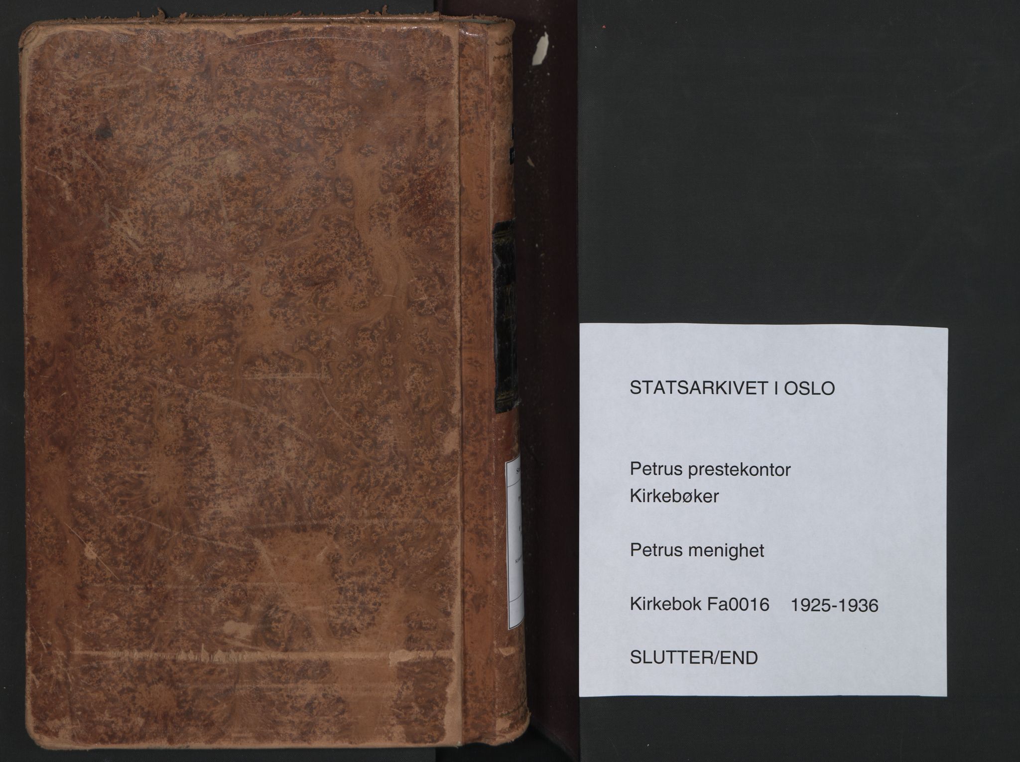 Petrus prestekontor Kirkebøker, SAO/A-10872/F/Fa/L0016: Ministerialbok nr. 16, 1925-1936