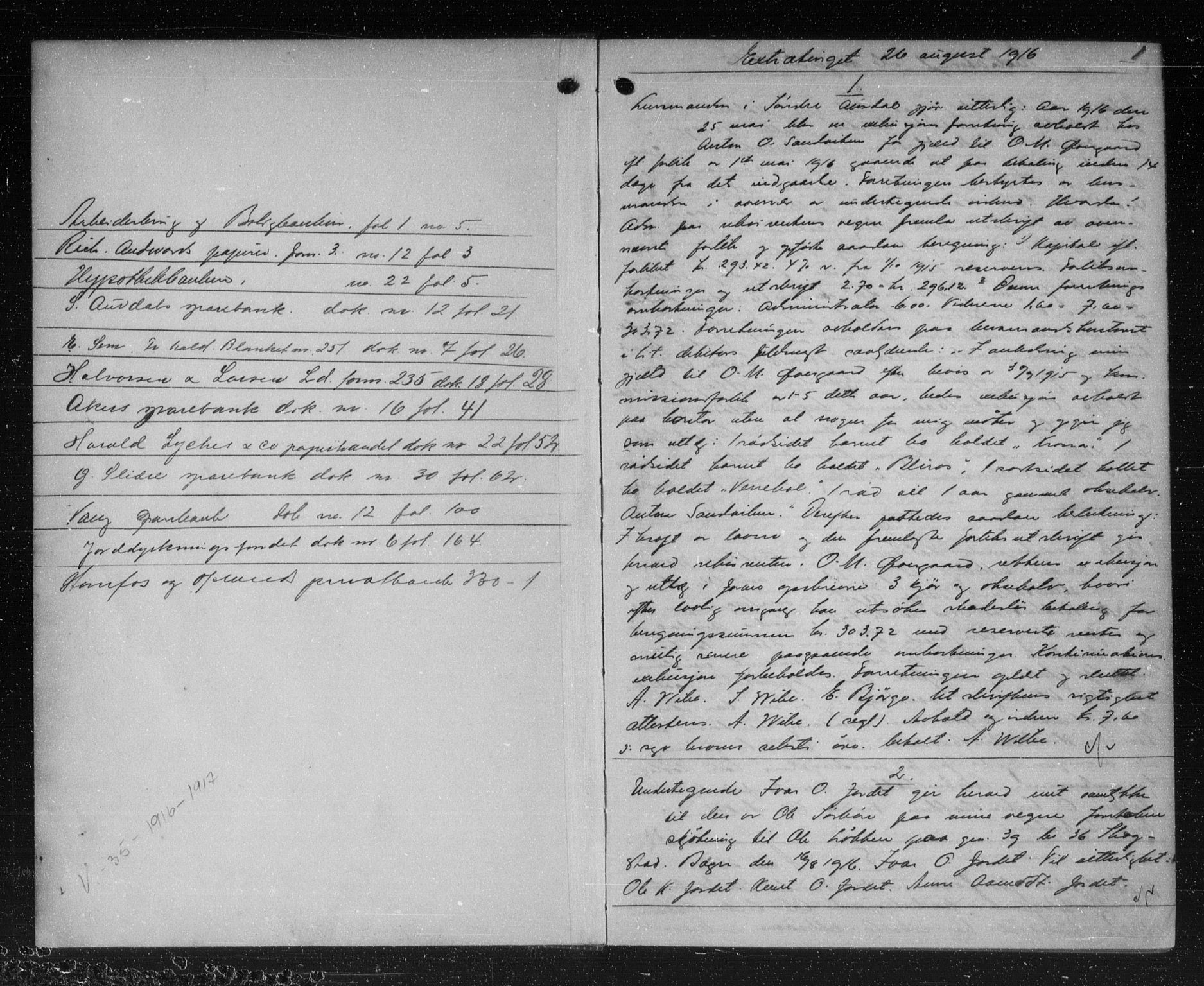 Valdres sorenskriveri, AV/SAH-TING-016/H/Hb/Hba/L0035: Pantebok nr. 35, 1916-1917