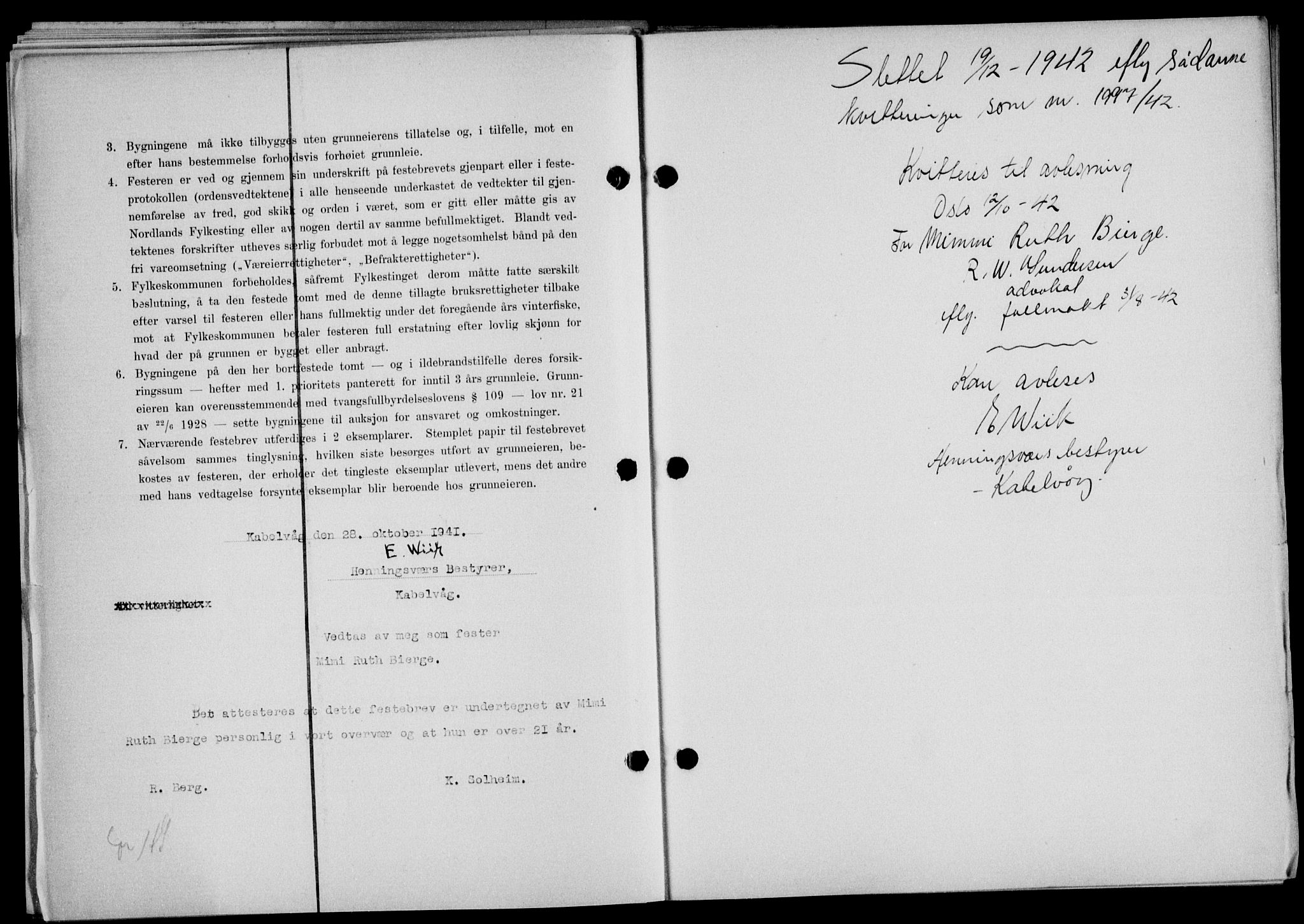 Lofoten sorenskriveri, SAT/A-0017/1/2/2C/L0009a: Pantebok nr. 9a, 1941-1942, Dagboknr: 28/1942