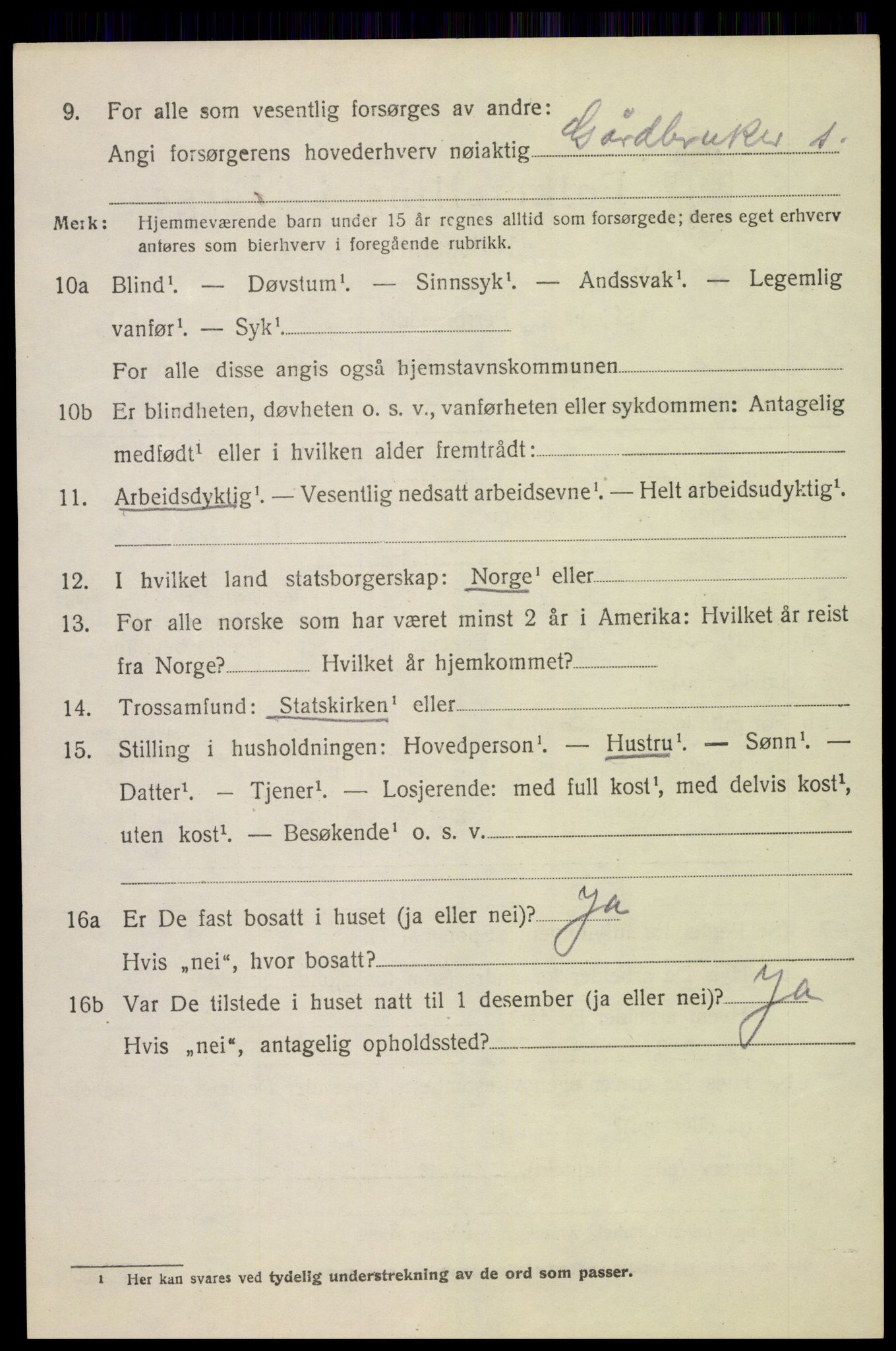SAH, Folketelling 1920 for 0525 Biri herred, 1920, s. 2300