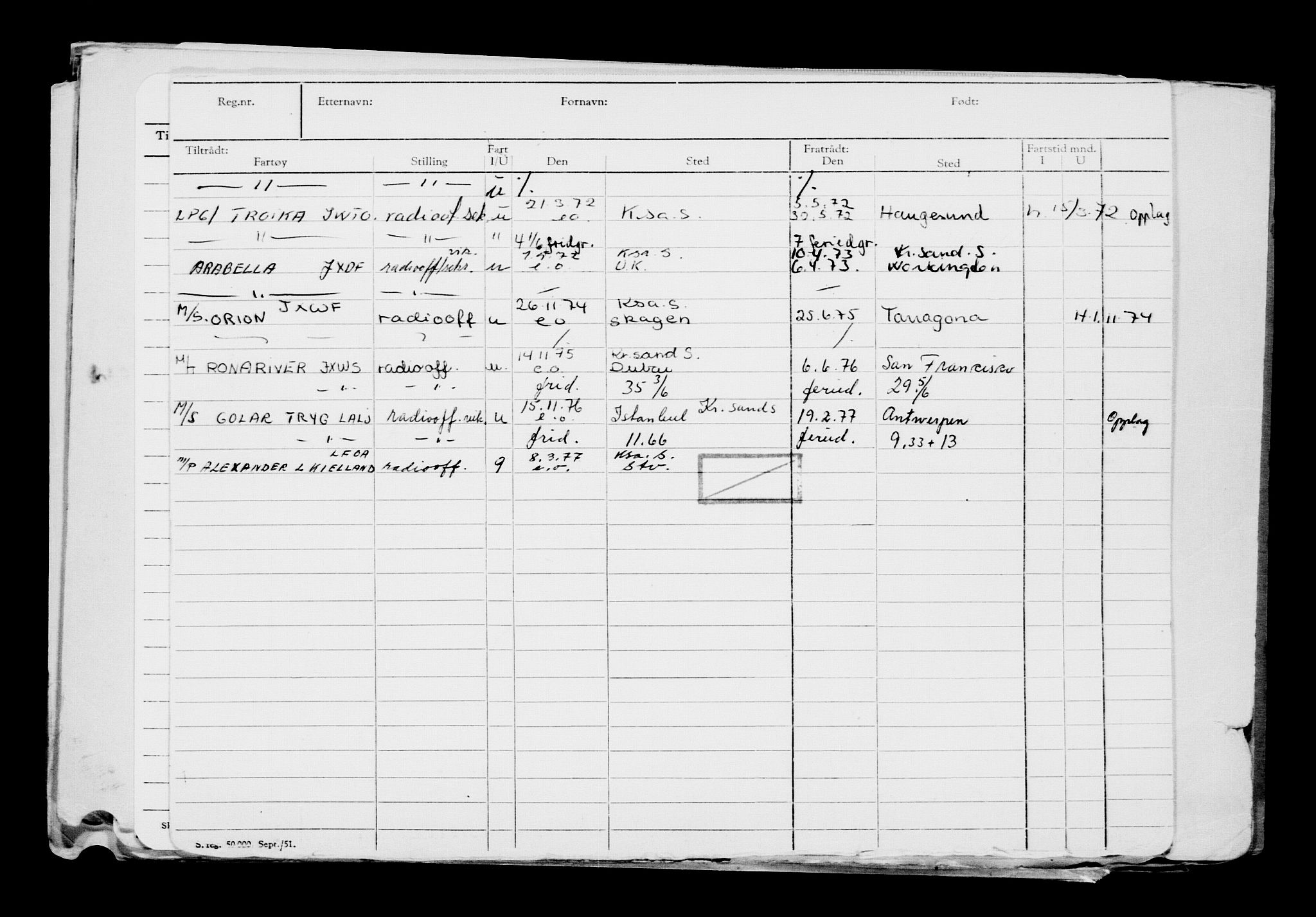 Direktoratet for sjømenn, RA/S-3545/G/Gb/L0224: Hovedkort, 1923, s. 105