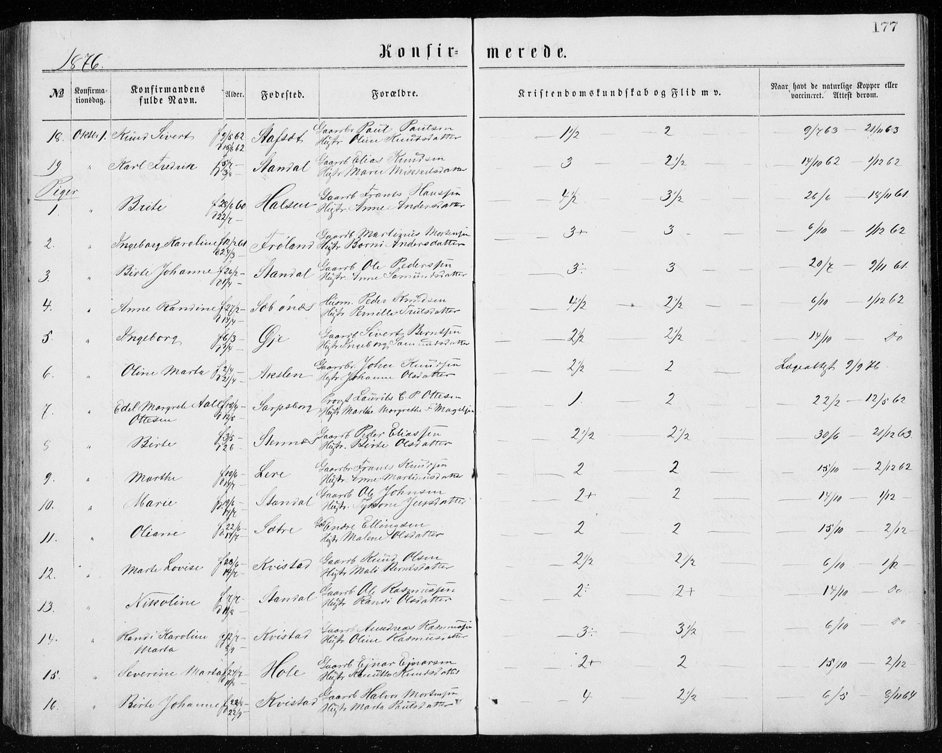 Ministerialprotokoller, klokkerbøker og fødselsregistre - Møre og Romsdal, AV/SAT-A-1454/515/L0214: Klokkerbok nr. 515C01, 1865-1883, s. 177