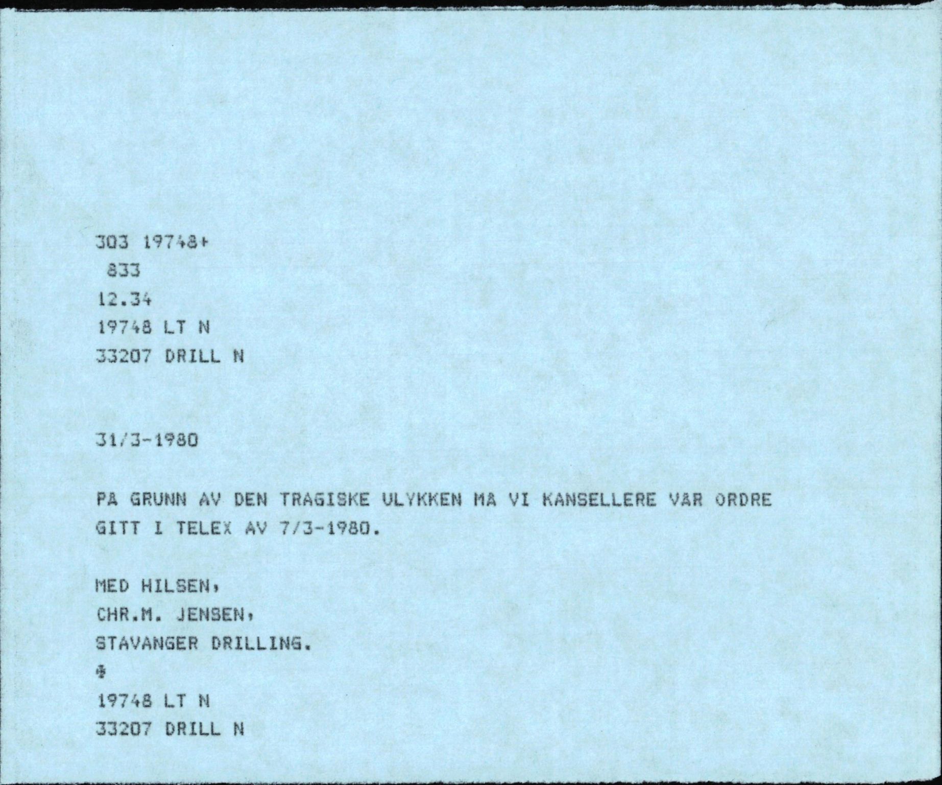 Pa 1503 - Stavanger Drilling AS, AV/SAST-A-101906/2/E/Eb/Eba/L0004: Sak og korrespondanse, 1976-1980