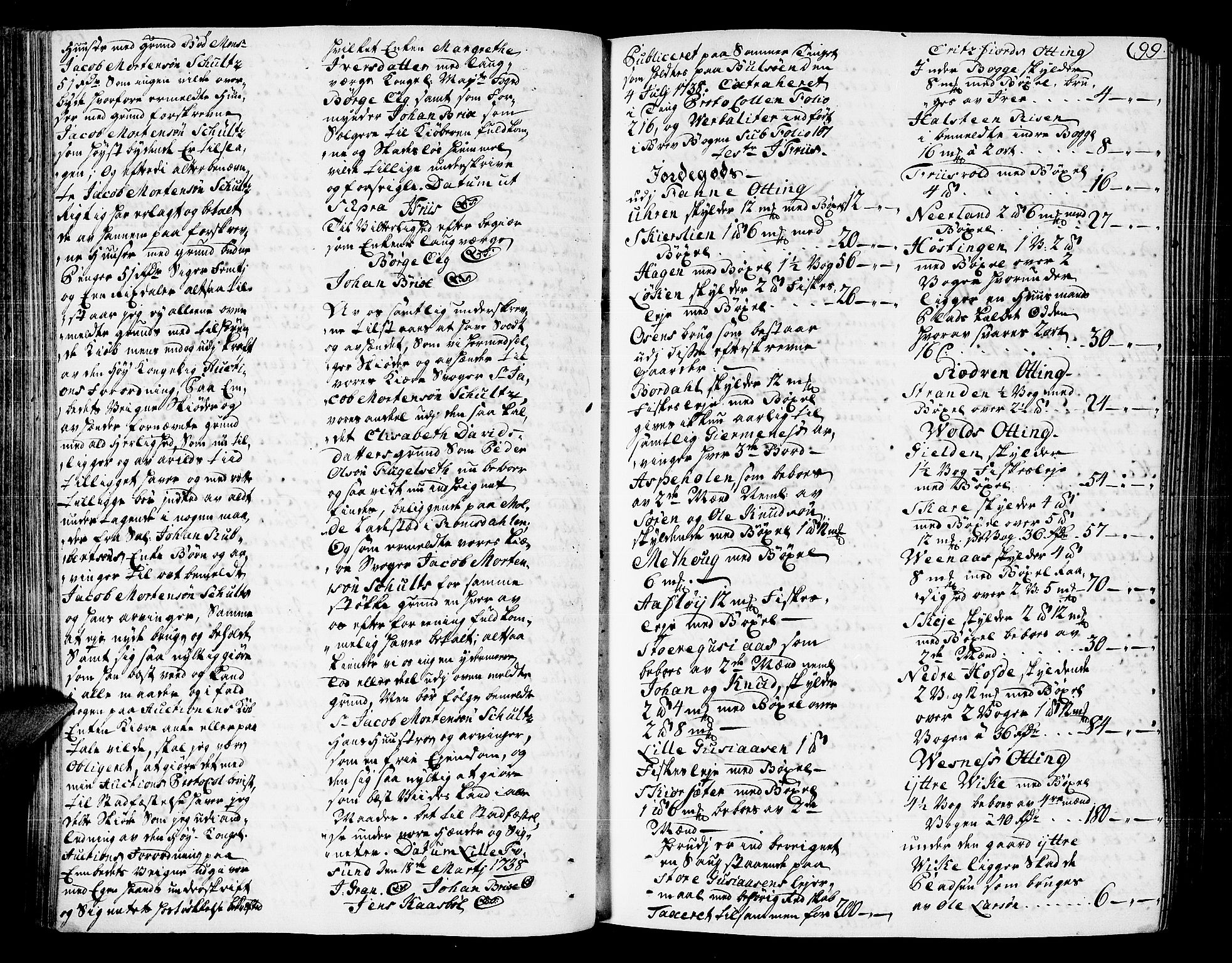 Romsdal sorenskriveri, AV/SAT-A-4149/1/3/3A/L0007: Skifteprotokoll, 1740-1751, s. 98b-99a
