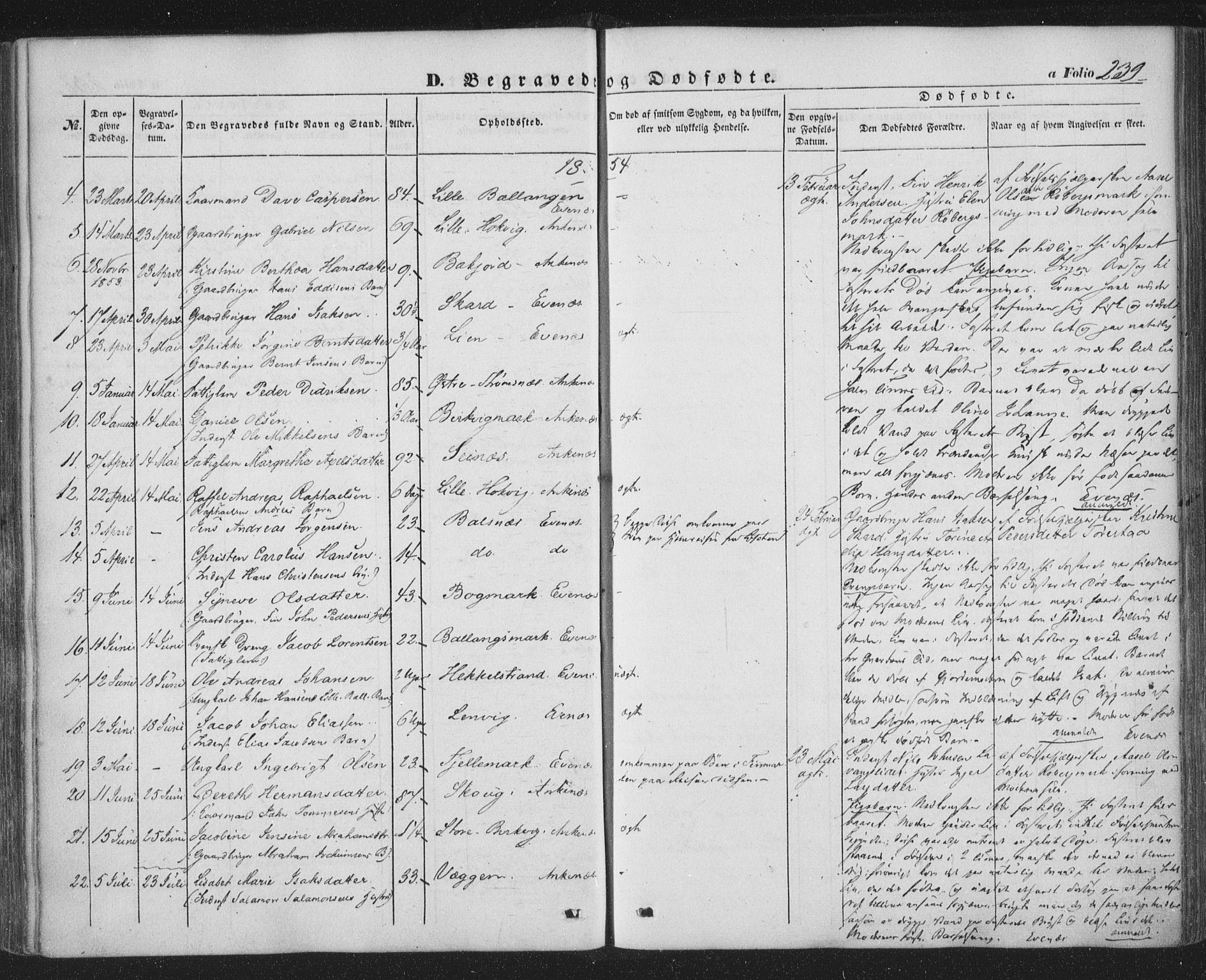 Ministerialprotokoller, klokkerbøker og fødselsregistre - Nordland, AV/SAT-A-1459/863/L0895: Ministerialbok nr. 863A07, 1851-1860, s. 239