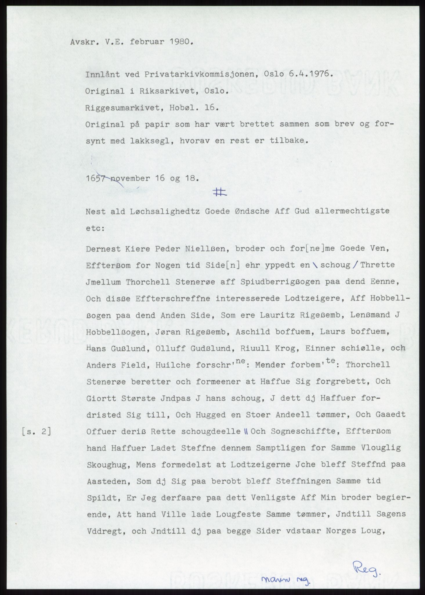 Samlinger til kildeutgivelse, Diplomavskriftsamlingen, AV/RA-EA-4053/H/Ha, s. 878