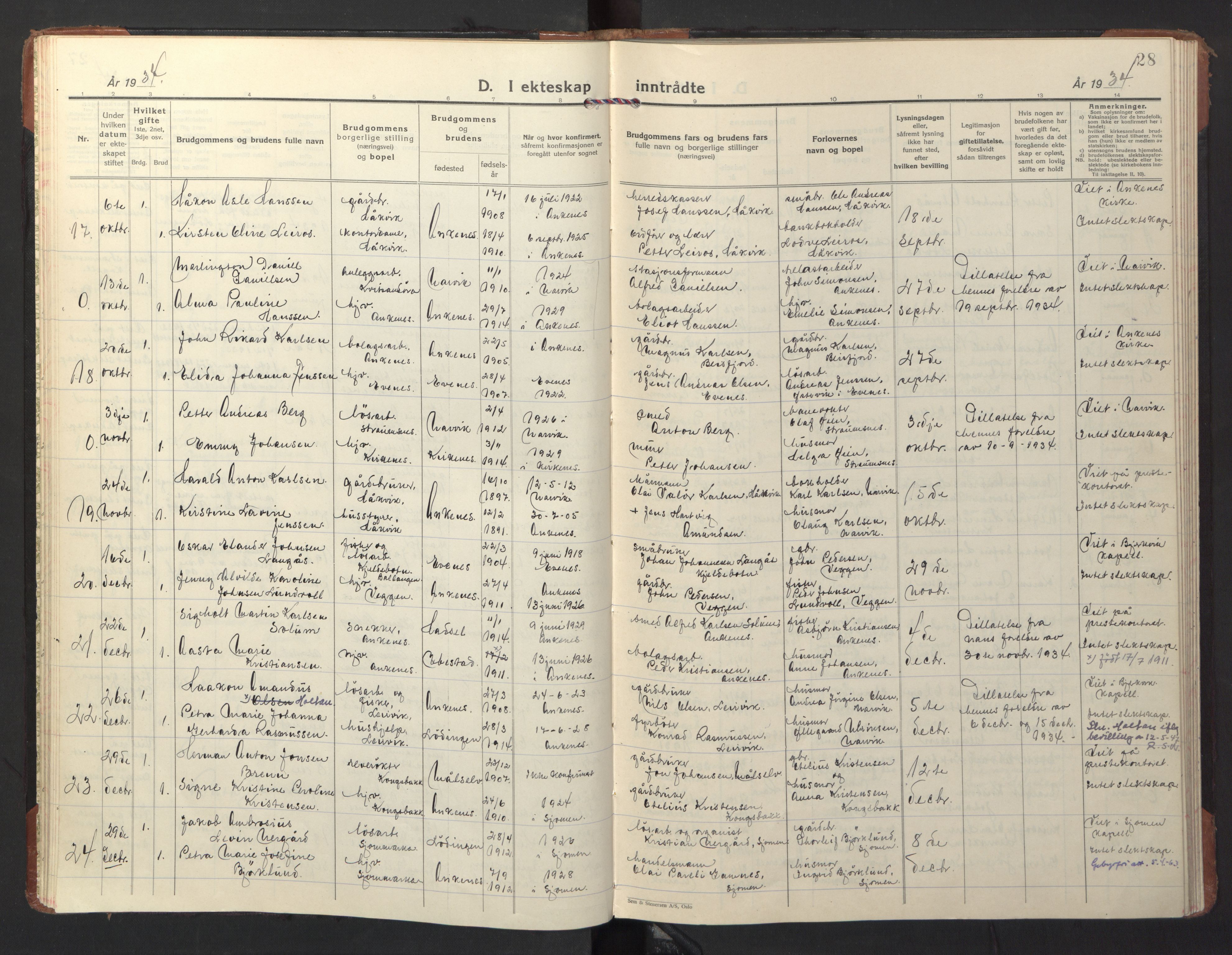 Ministerialprotokoller, klokkerbøker og fødselsregistre - Nordland, SAT/A-1459/866/L0948: Ministerialbok nr. 866A11, 1929-1949, s. 28