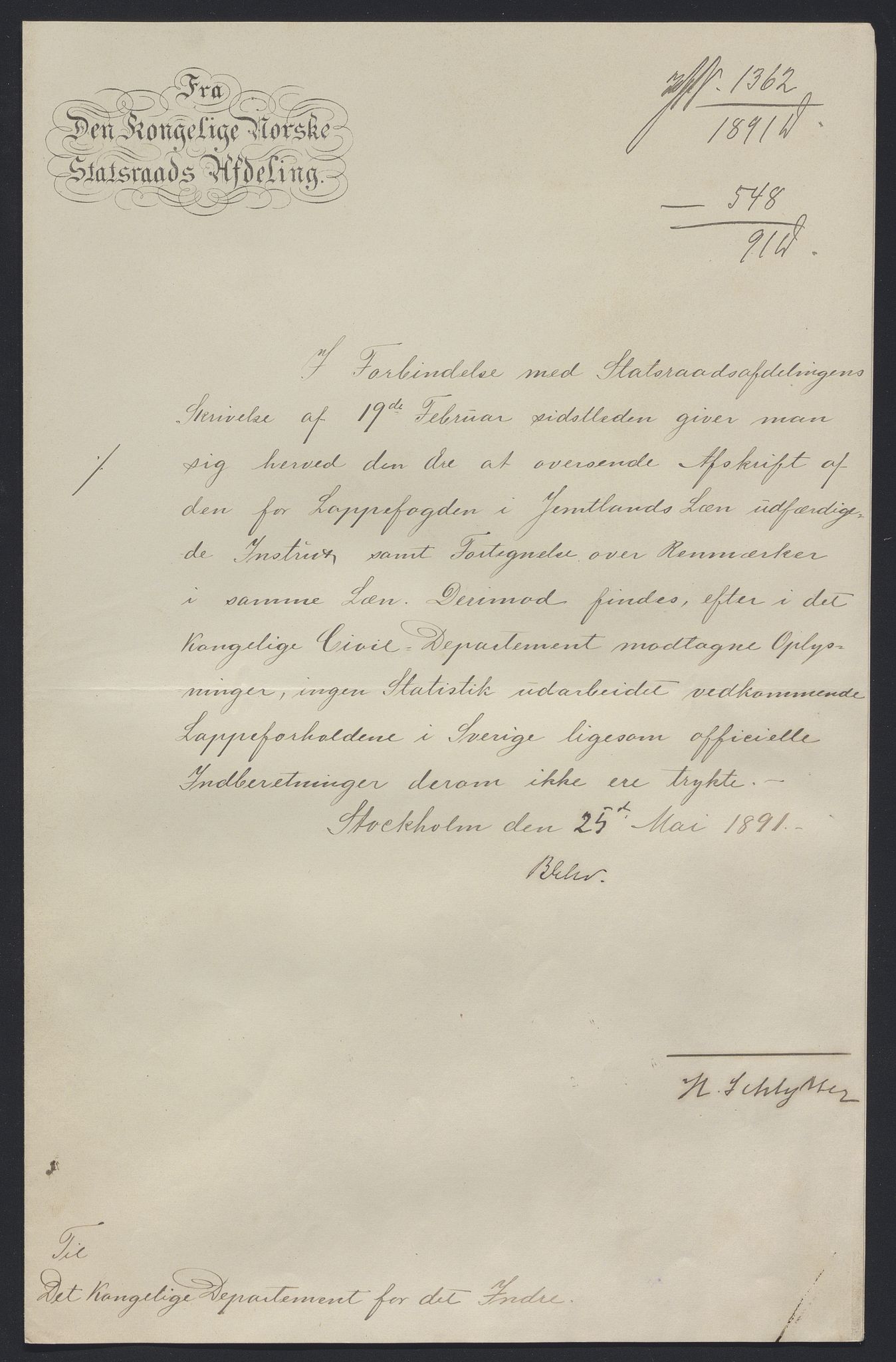 Landbruksdepartementet, Kontorer for reindrift og ferskvannsfiske, AV/RA-S-1247/2/E/Eb/L0013: Lappekommisjonen, 1889-1894, s. 544