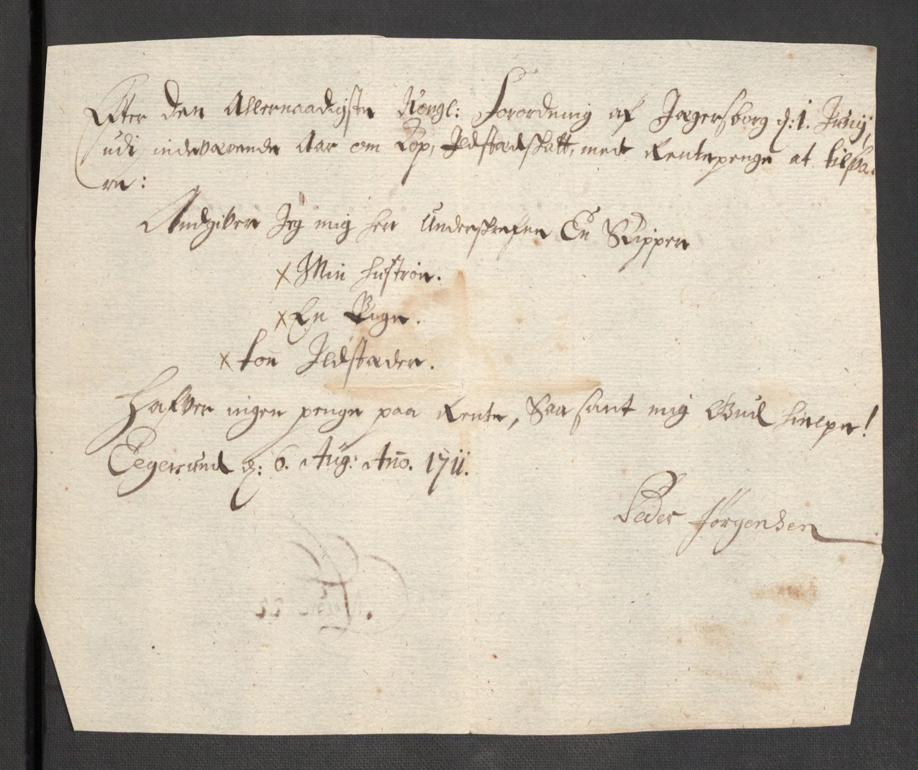 Rentekammeret inntil 1814, Reviderte regnskaper, Fogderegnskap, RA/EA-4092/R46/L2735: Fogderegnskap Jæren og Dalane, 1711, s. 142