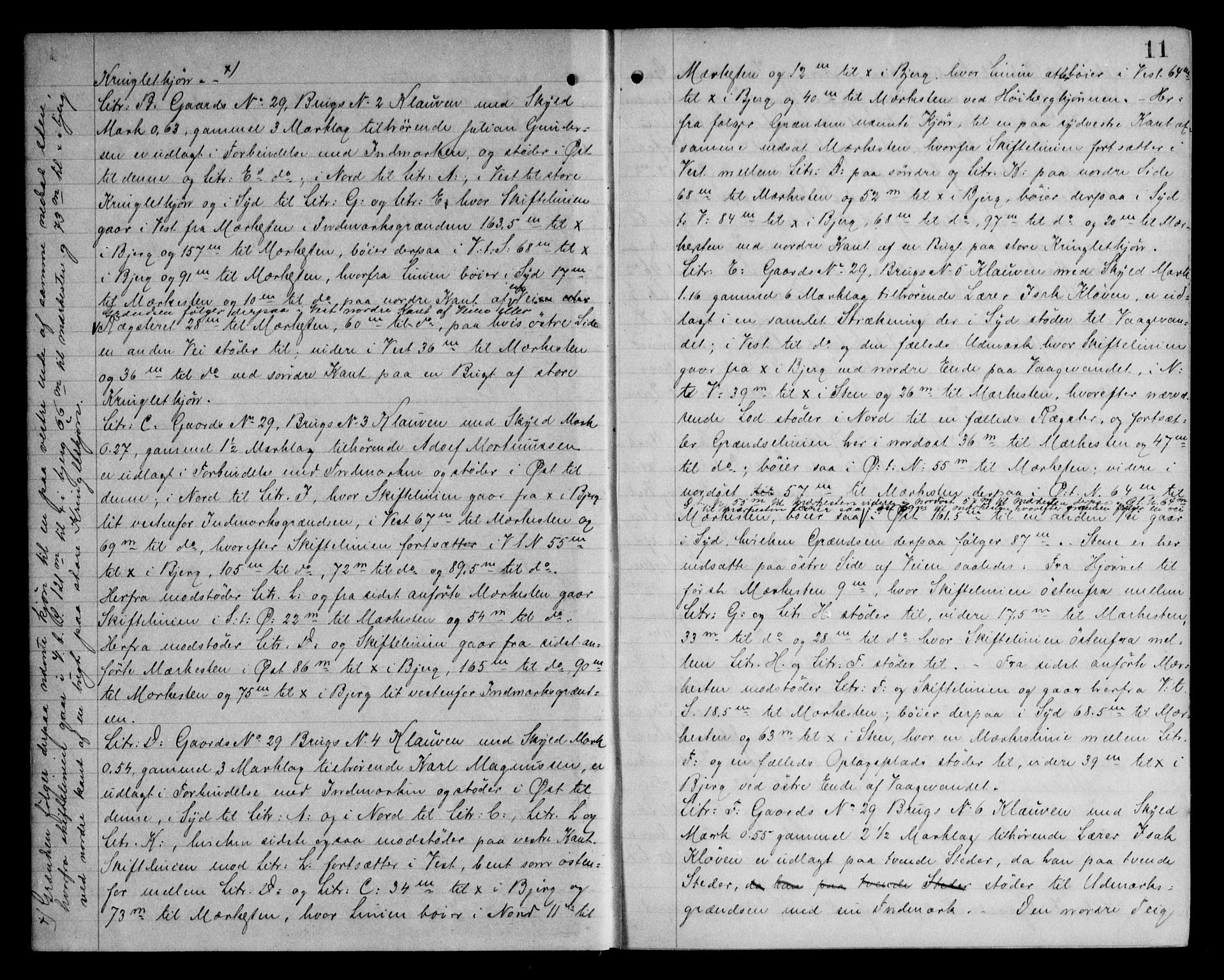 Fosen sorenskriveri, AV/SAT-A-1107/1/2/2C/L0039: Pantebok nr. 30, 1905-1906, s. 11