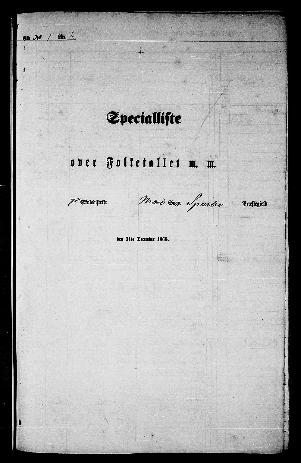 RA, Folketelling 1865 for 1731P Sparbu prestegjeld, 1865, s. 25