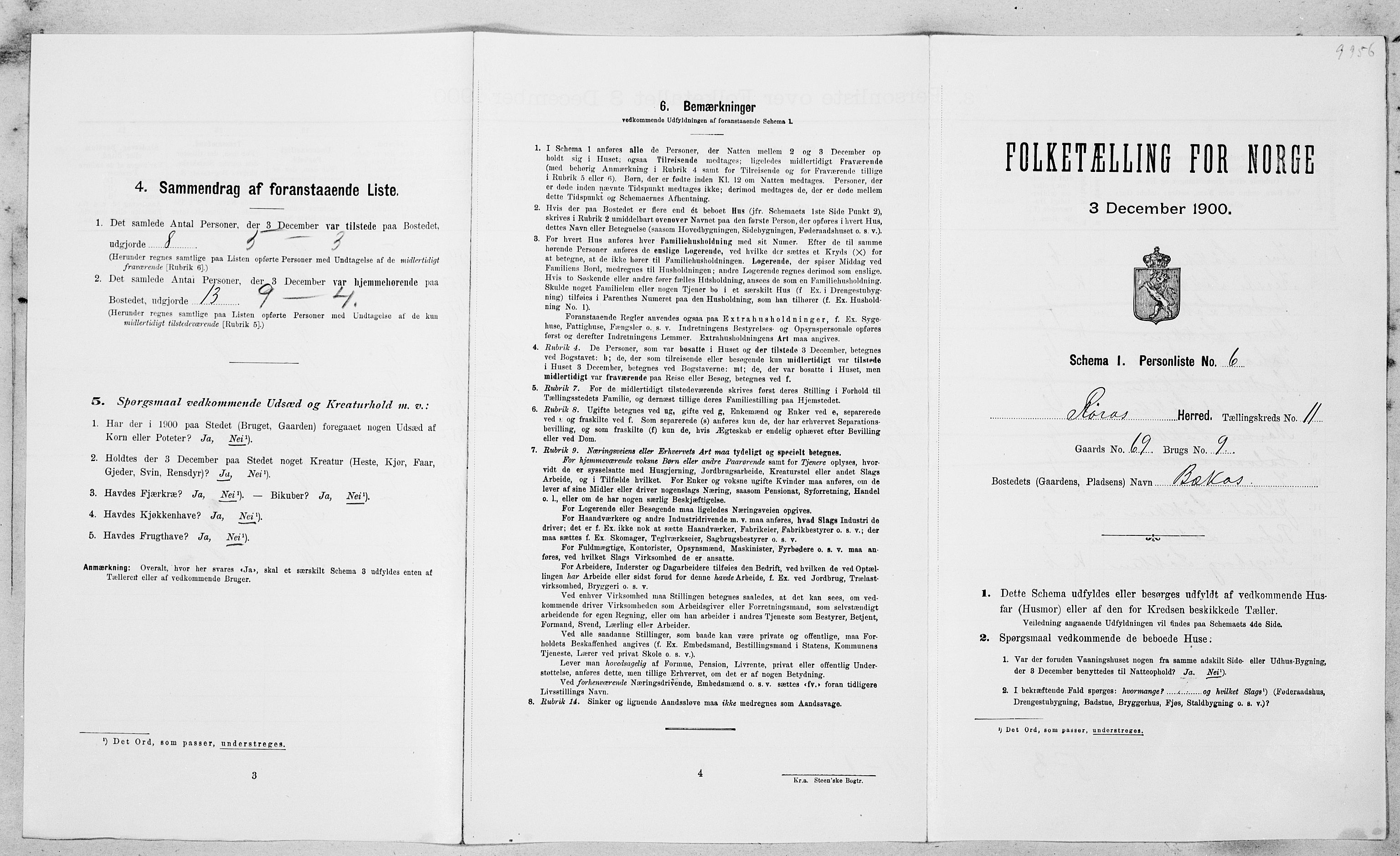 SAT, Folketelling 1900 for 1640 Røros herred, 1900, s. 1154