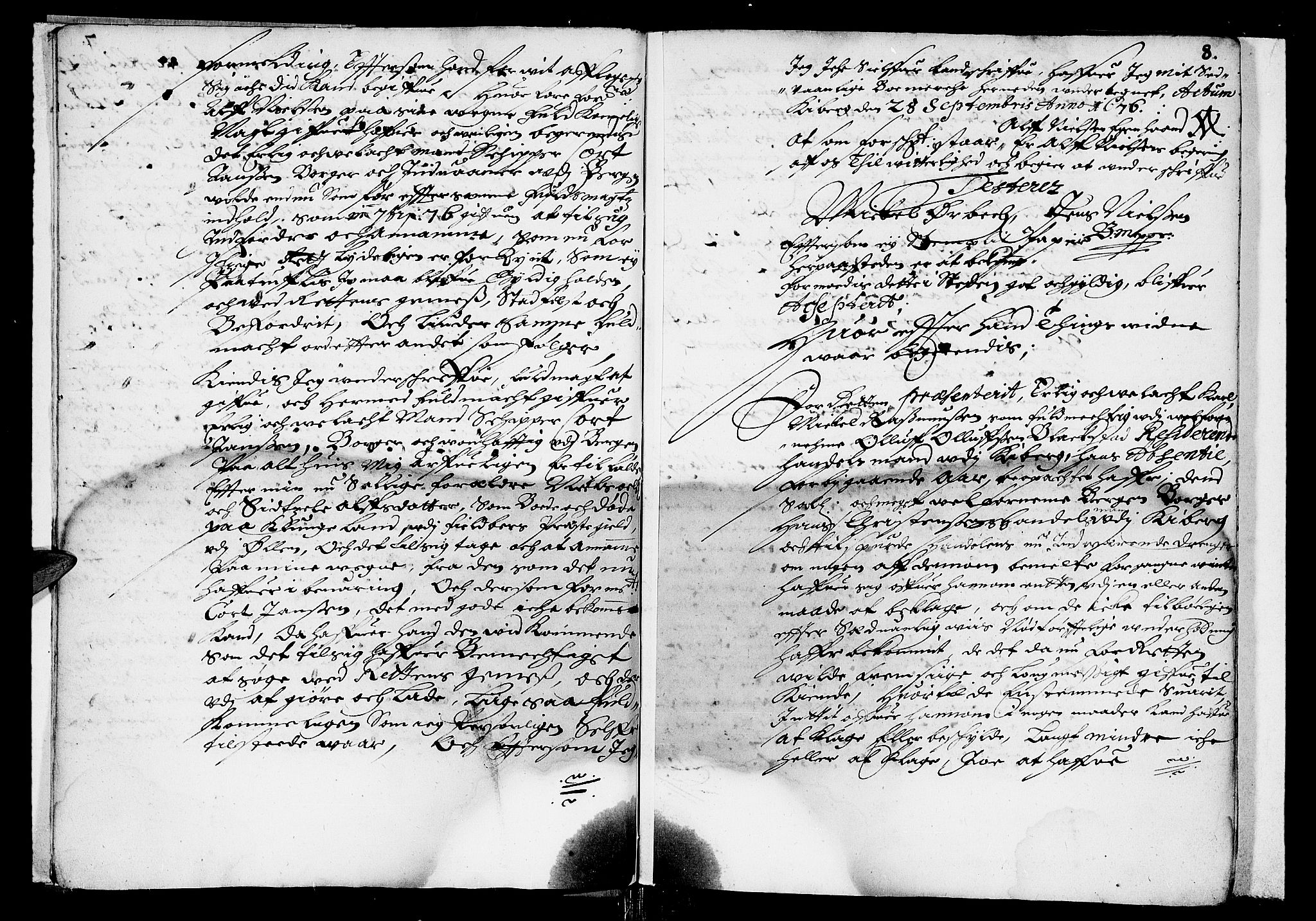 Finnmark sorenskriveri, AV/SATØ-S-0053/F/Fa/L0015: Justisprotokoller, 1677-1678, s. 7b-8a