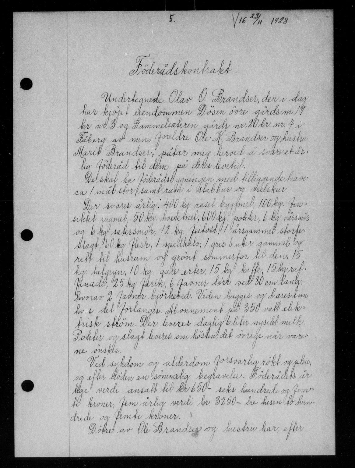 Sør-Gudbrandsdal tingrett, AV/SAH-TING-004/H/Hb/Hbb/L0019: Pantebok nr. II 19, 1928-1929, s. 5